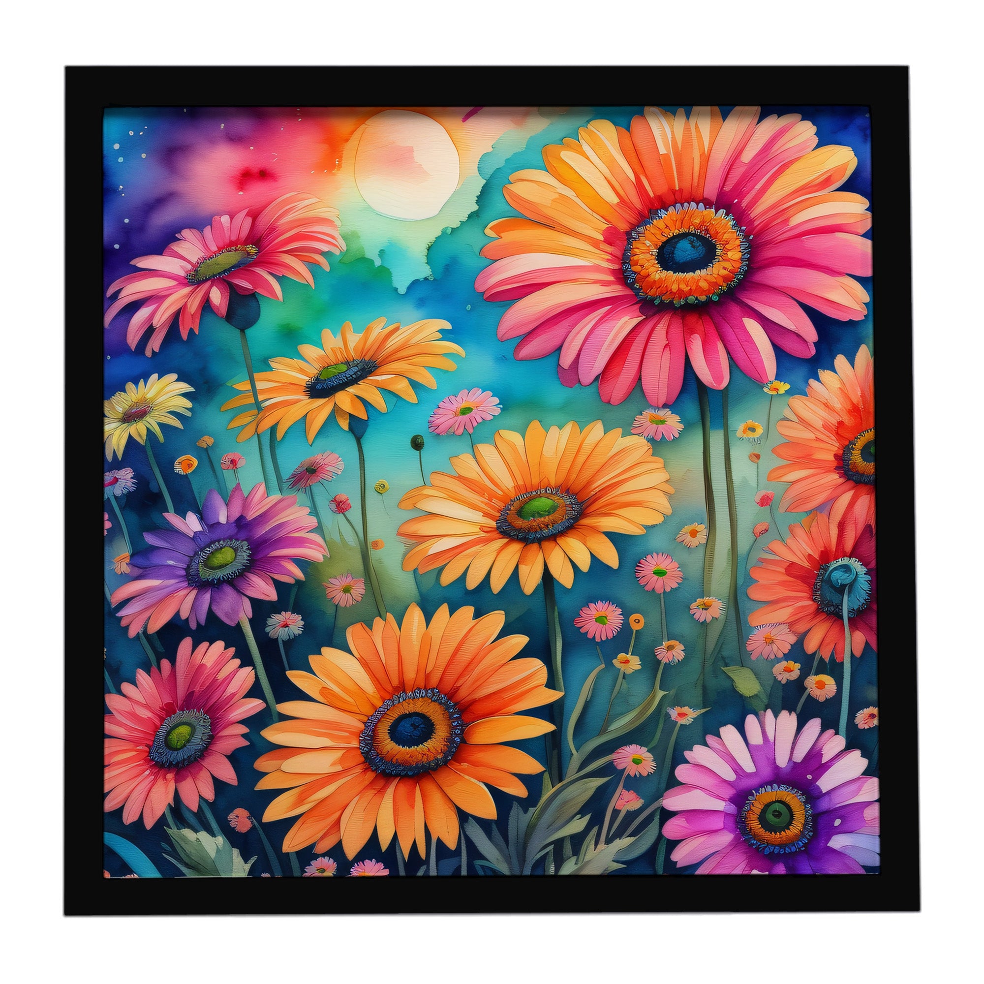 Caroline's Treasures Colorful Gerbera Daisies Framed Metal Print
