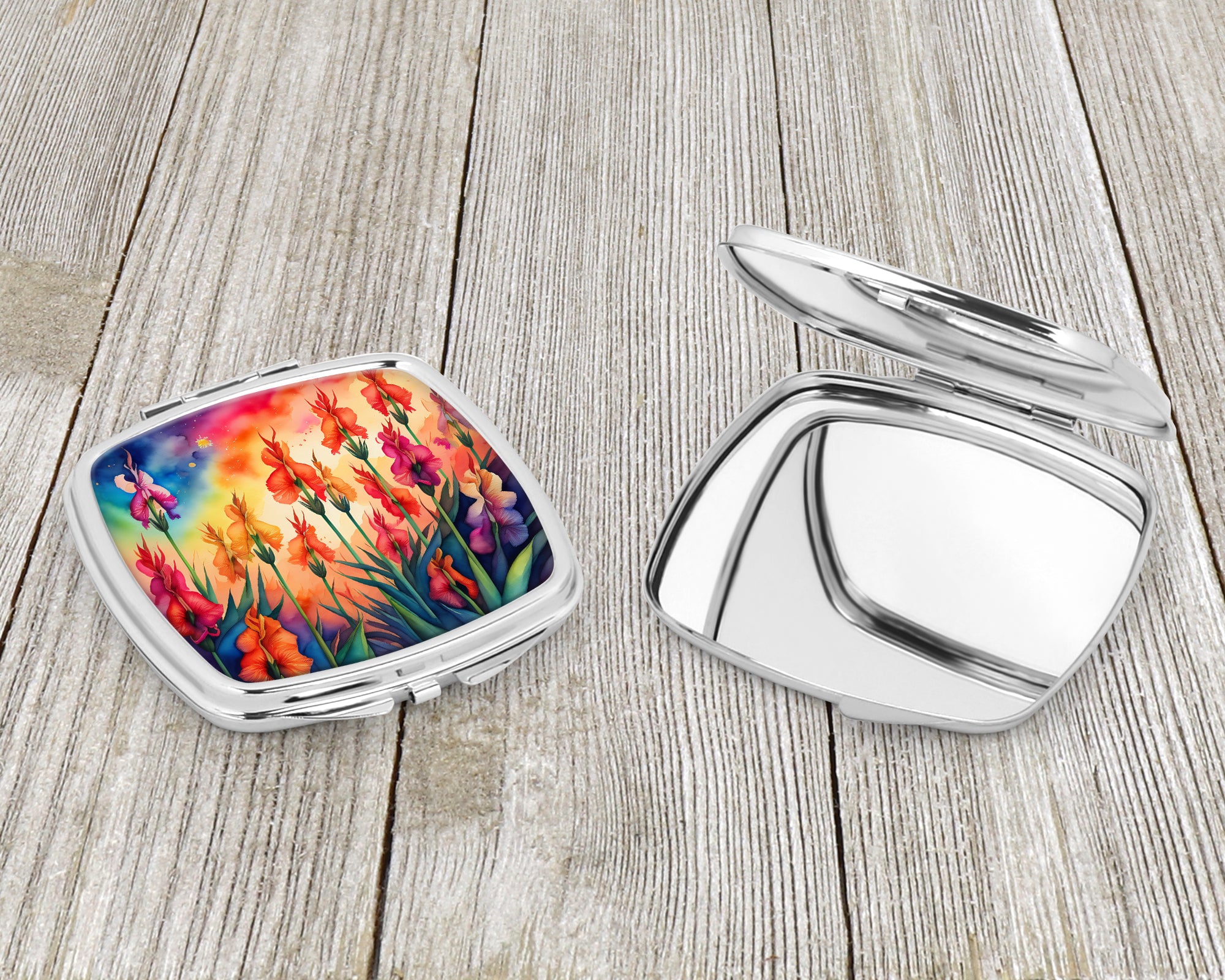 Colorful Gladiolus Compact Mirror
