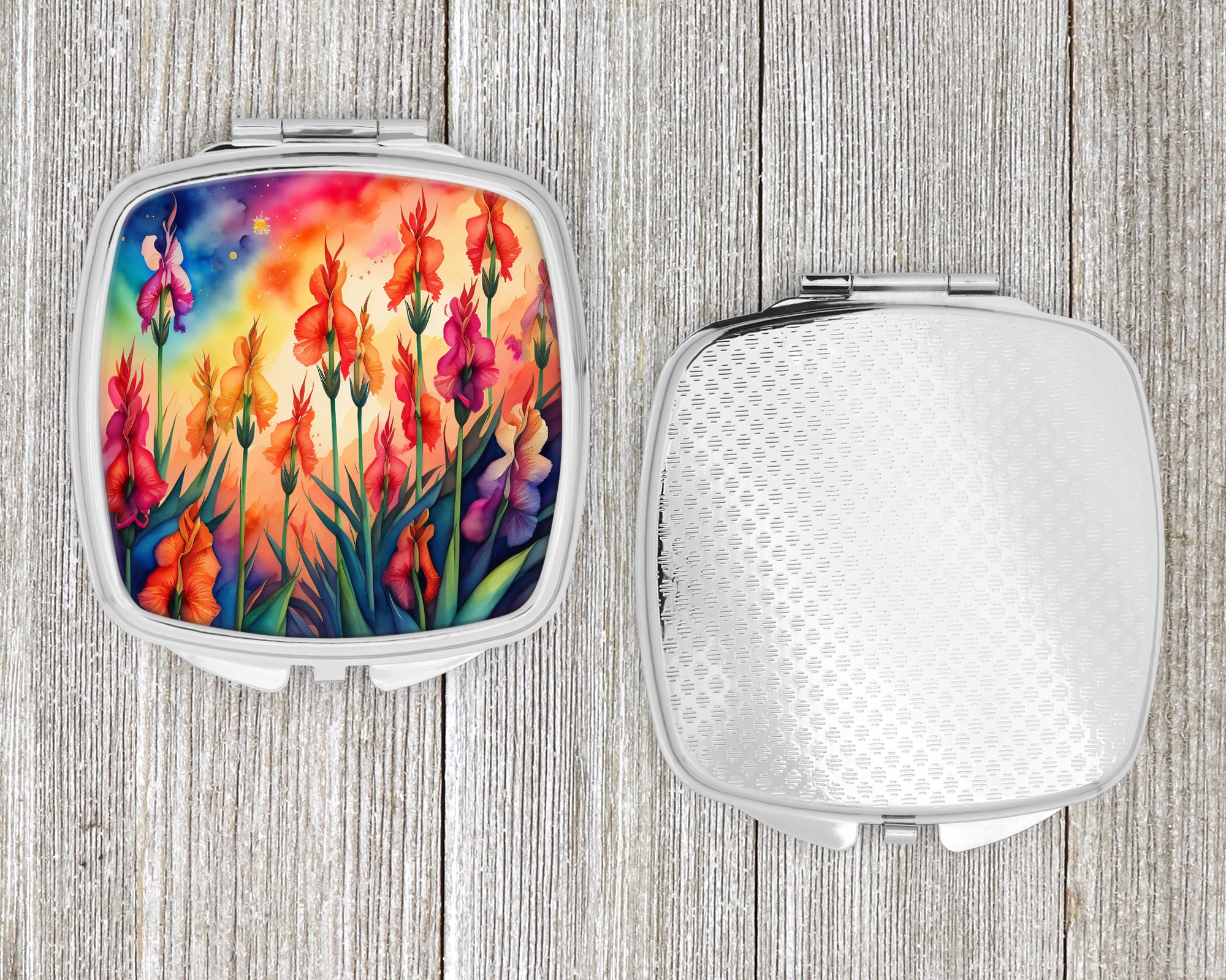 Colorful Gladiolus Compact Mirror