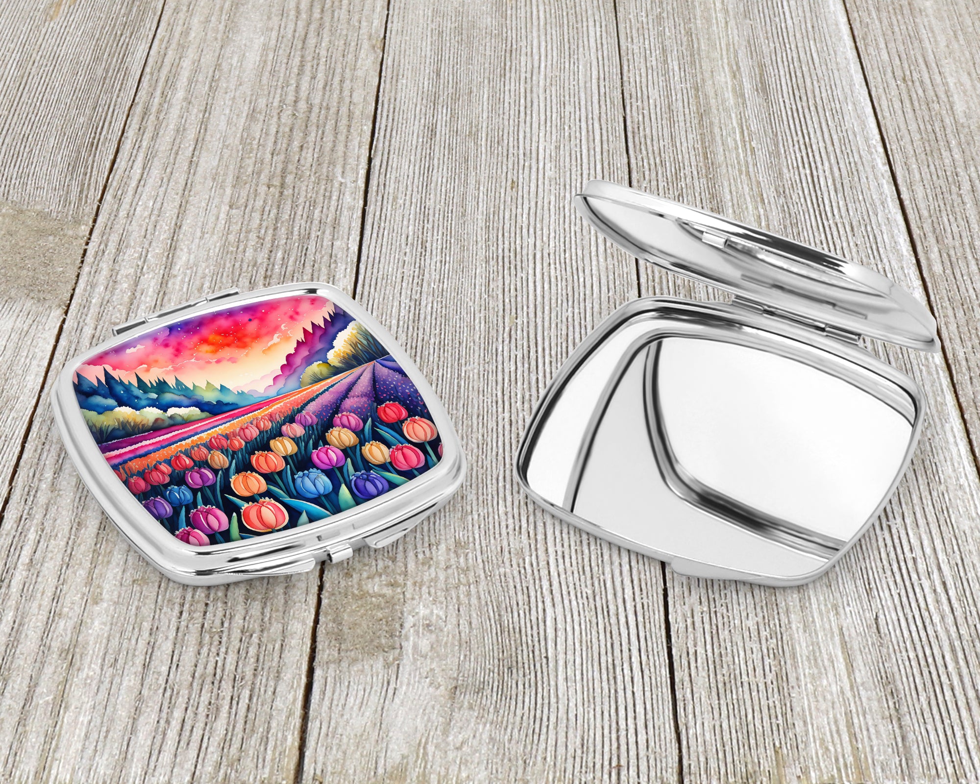 Colorful Hyacinths Compact Mirror