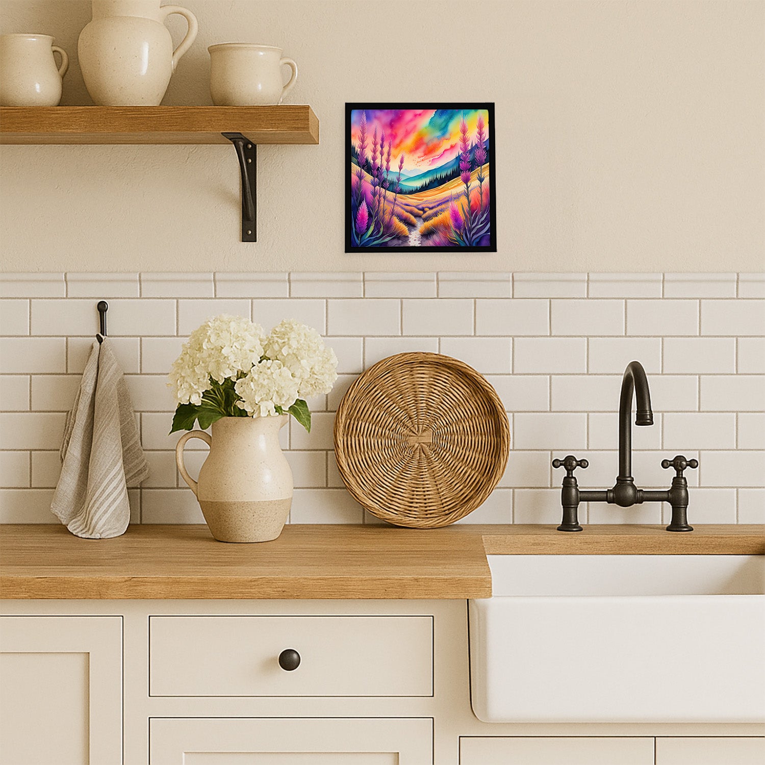 Caroline's Treasures Colorful Liatris Framed Metal Print