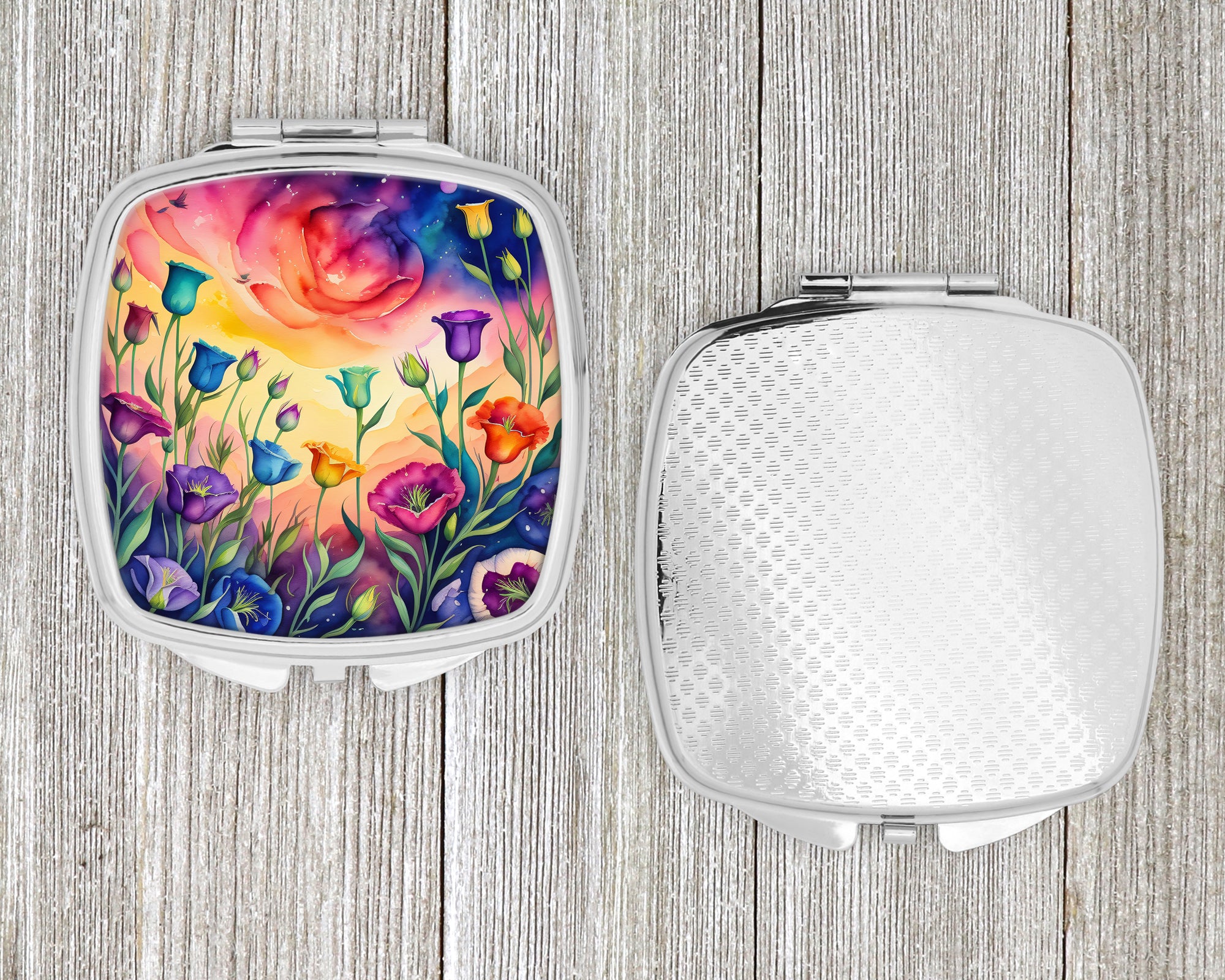 Colorful Lisianthus Compact Mirror