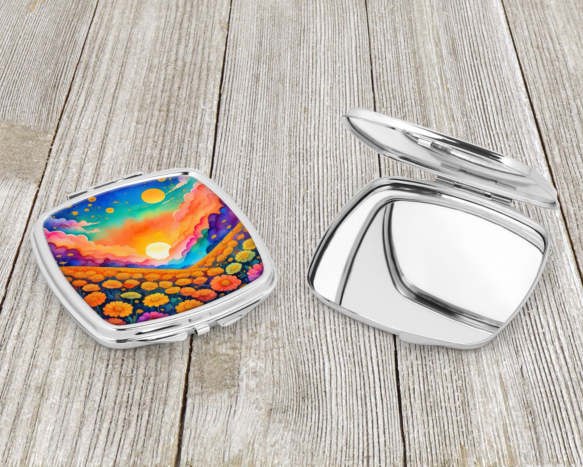Colorful Marigolds Compact Mirror