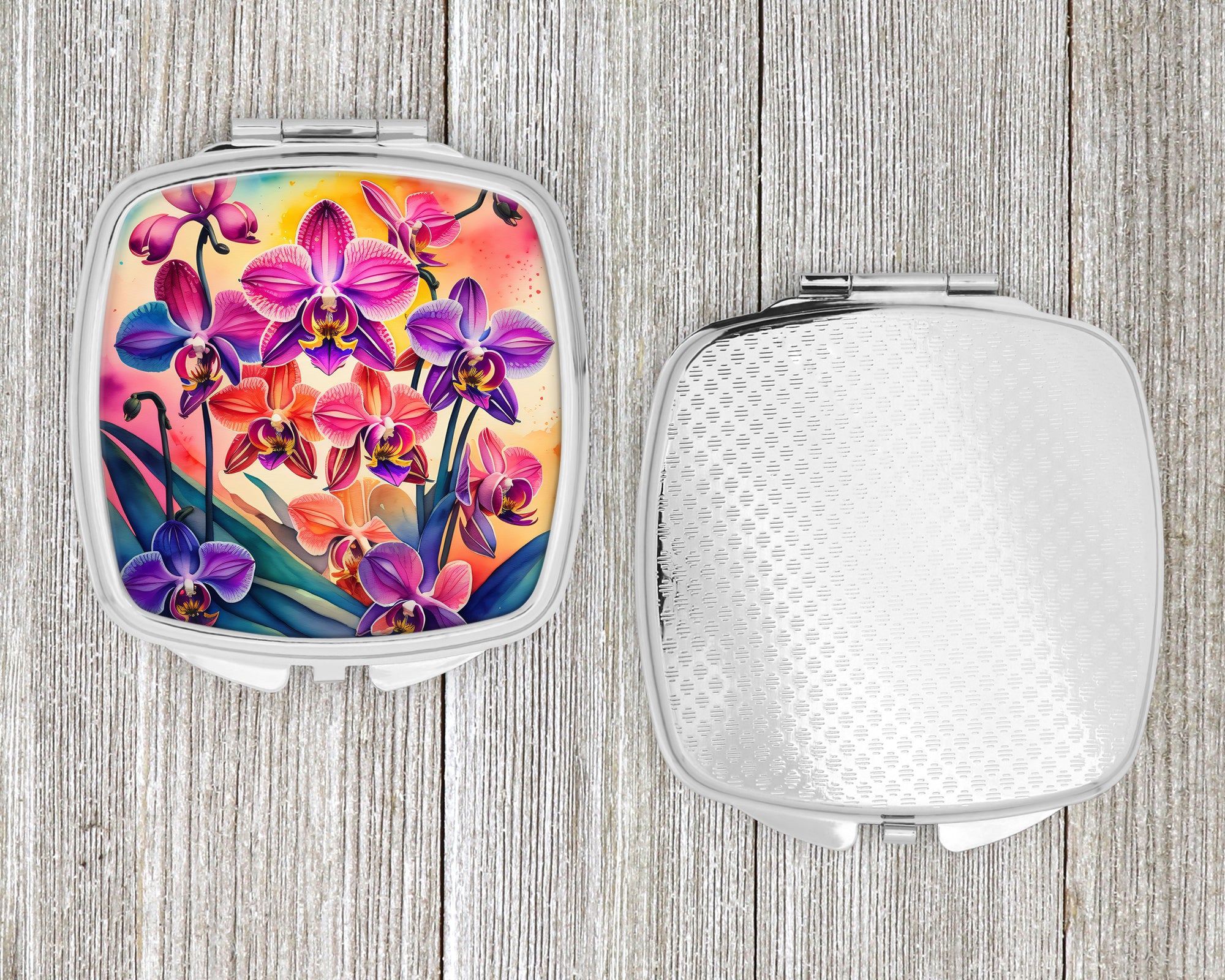 Colorful Orchids Compact Mirror