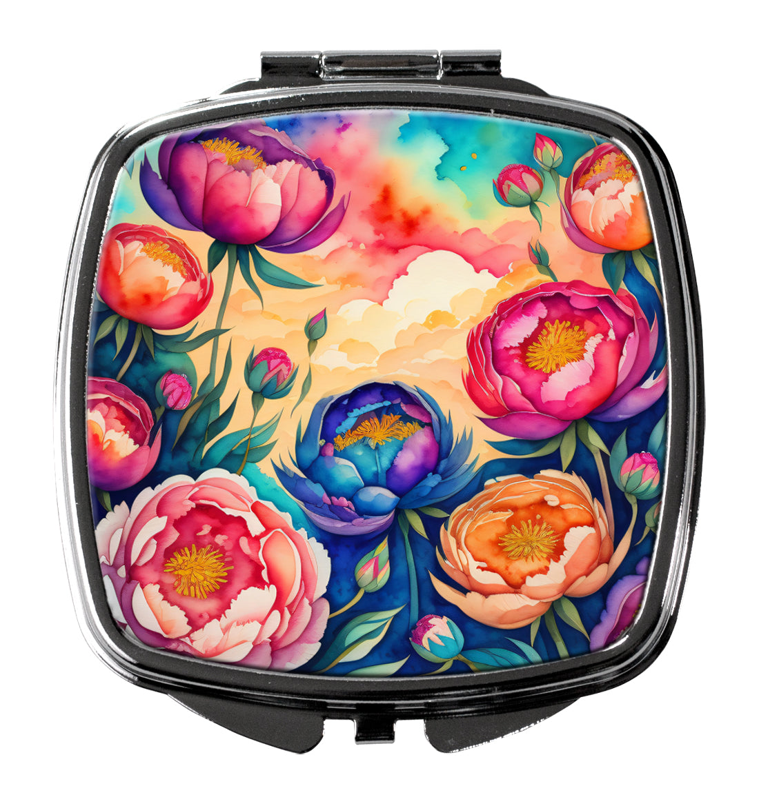 Buy this Colorful Peonies Compact Mirror