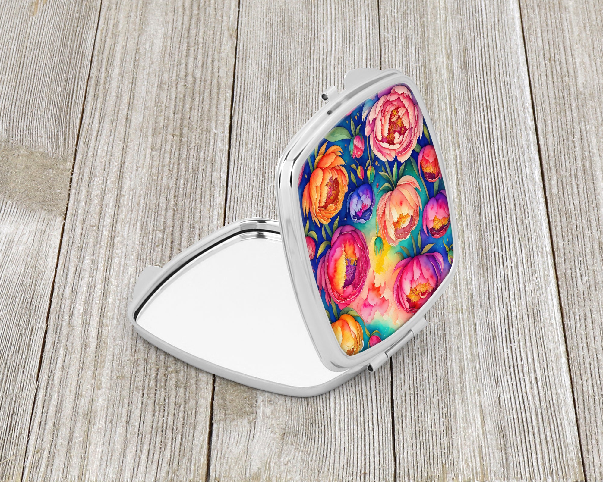 Colorful Peonies Compact Mirror