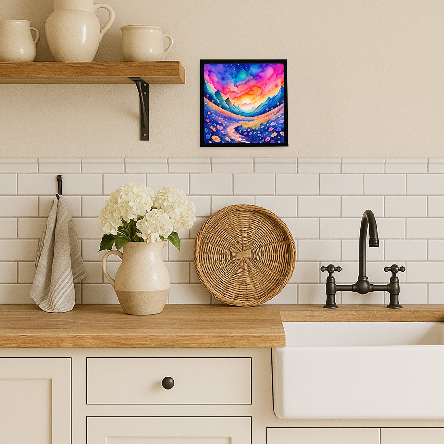 Caroline's Treasures Colorful Periwinkles Framed Metal Print