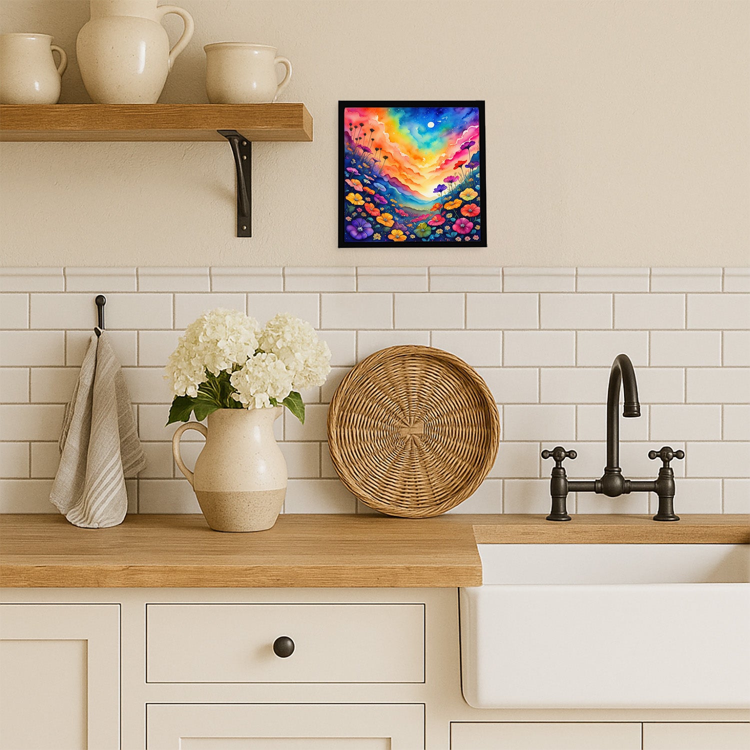 Caroline's Treasures Colorful Petunias Framed Metal Print