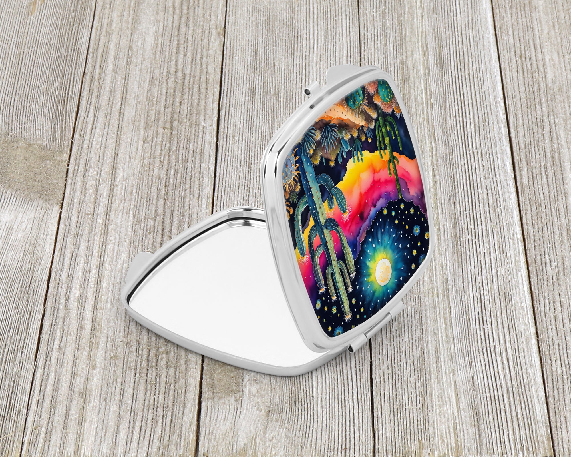 Colorful Queen of the Night Cactus Compact Mirror