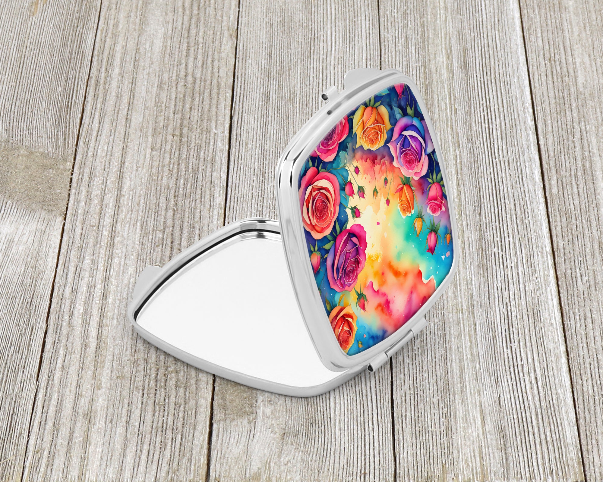 Colorful Roses Compact Mirror
