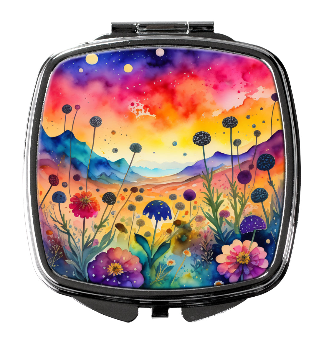 Buy this Colorful Scabiosa Compact Mirror
