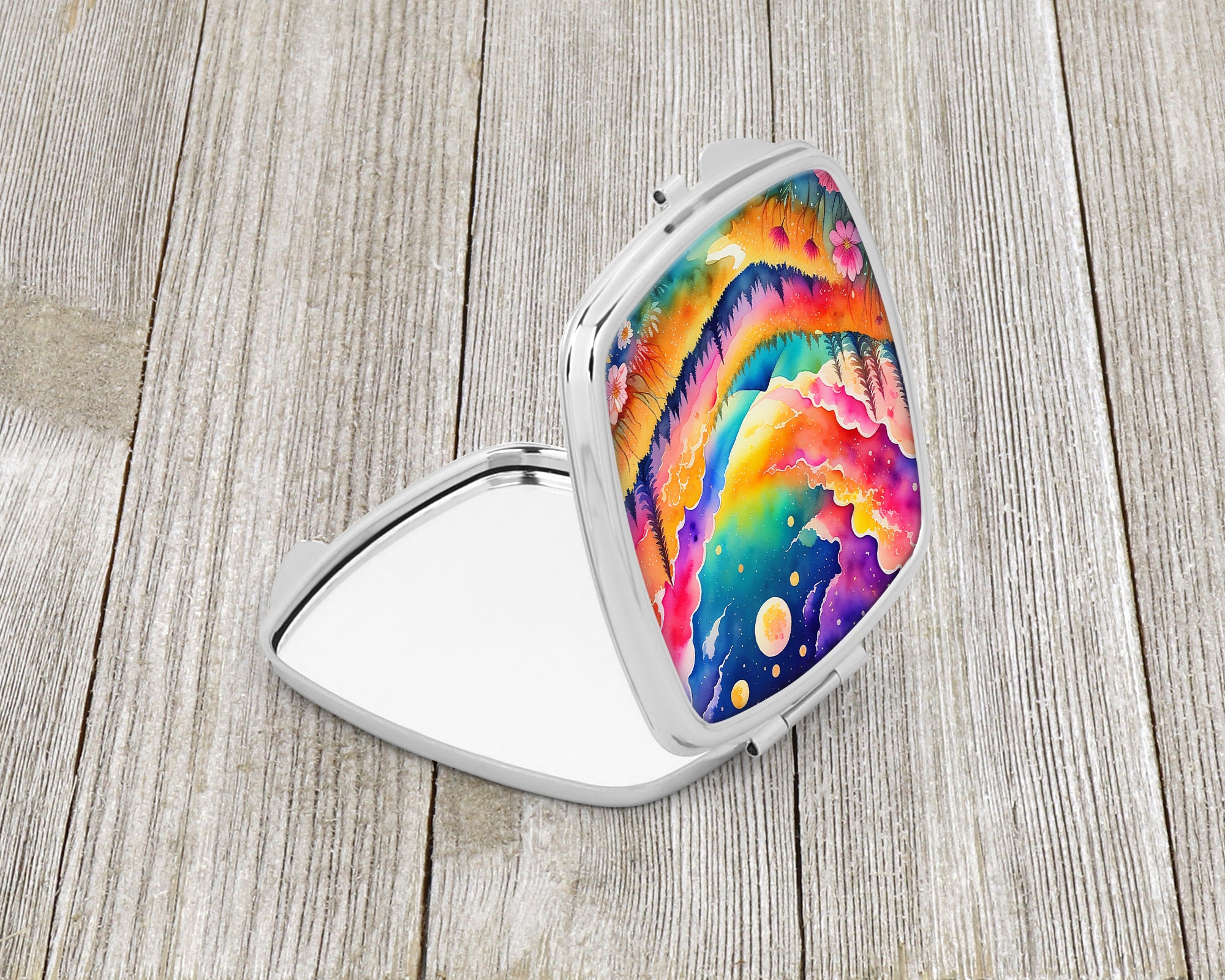 Colorful Stock, or gillyflower Compact Mirror