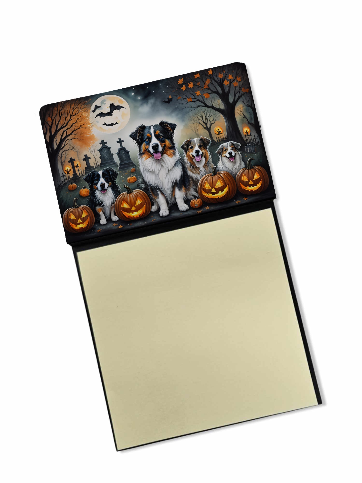 Buy this Australian Shepherd Spooky Halloween Sticky Note Holder