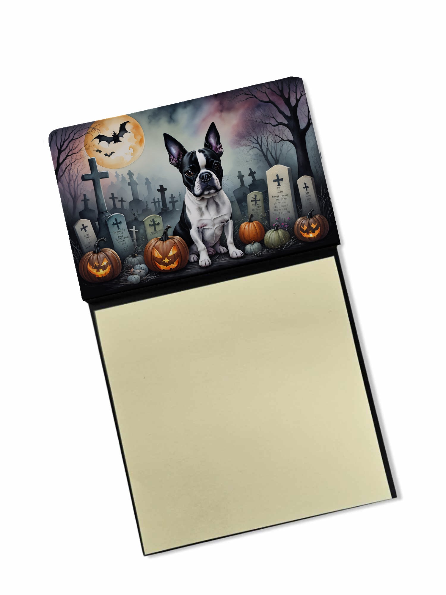 Buy this Boston Terrier Spooky Halloween Sticky Note Holder