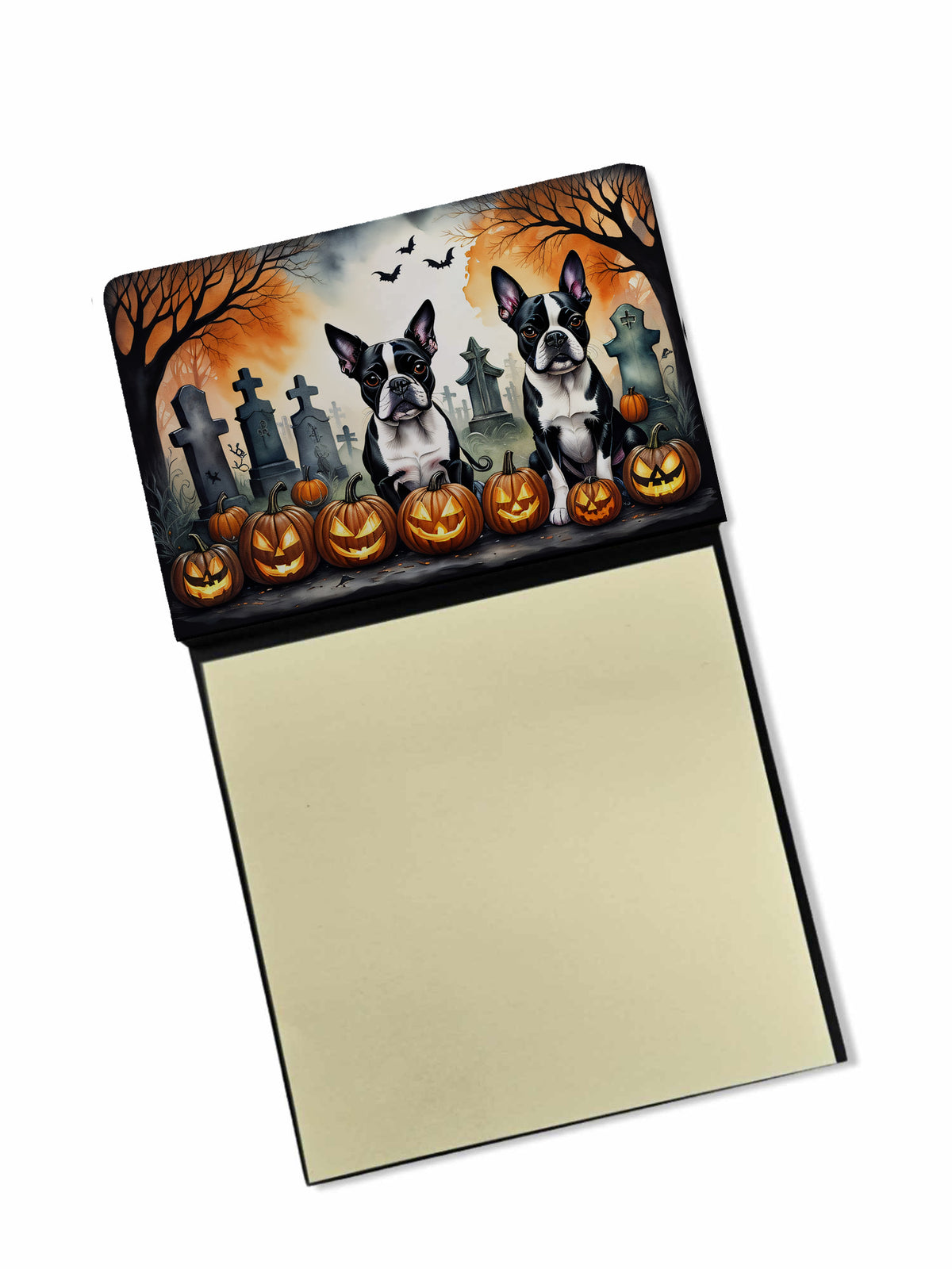 Buy this Boston Terrier Spooky Halloween Sticky Note Holder