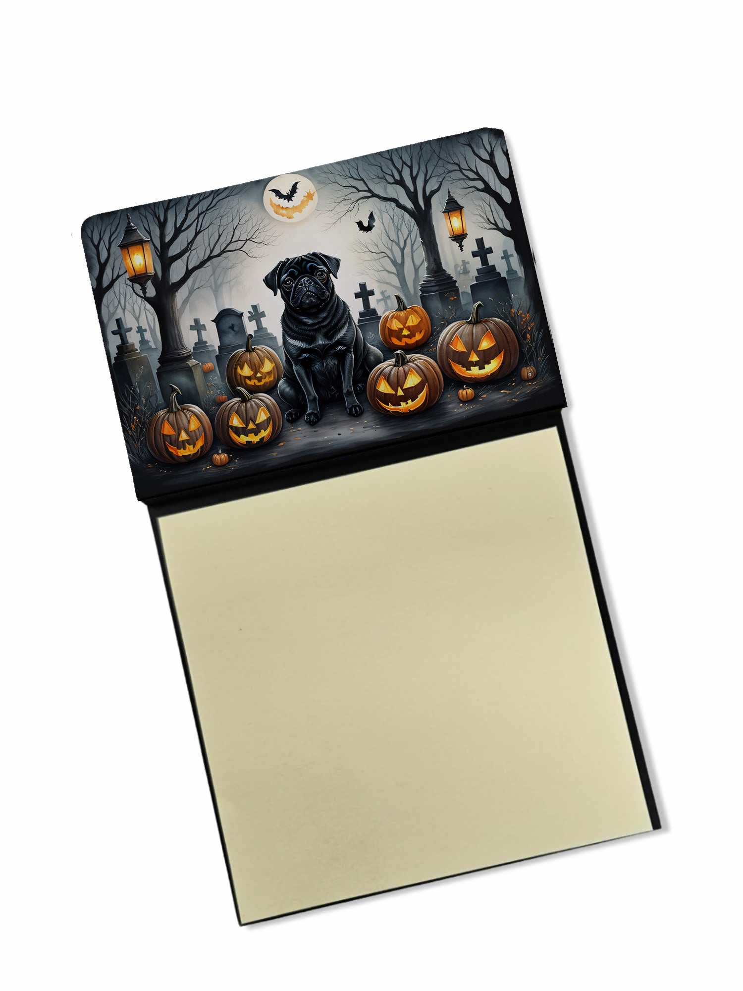Buy this Black Pug Spooky Halloween Sticky Note Holder