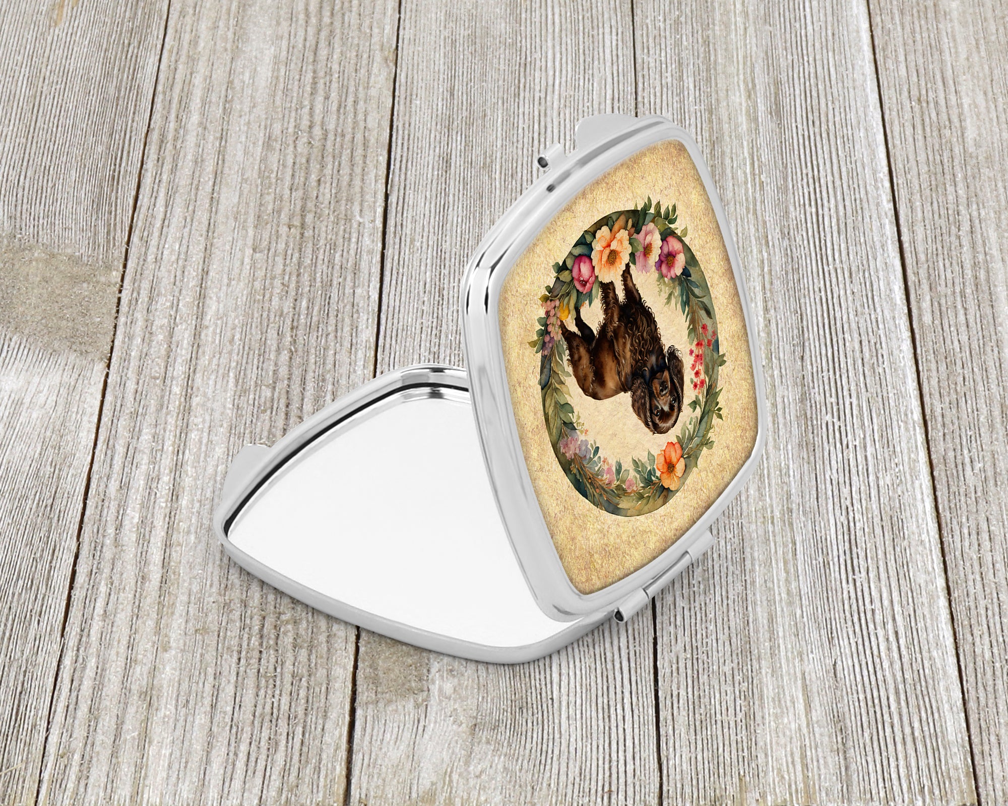 Boykin Spaniel and Flowers Compact Mirror