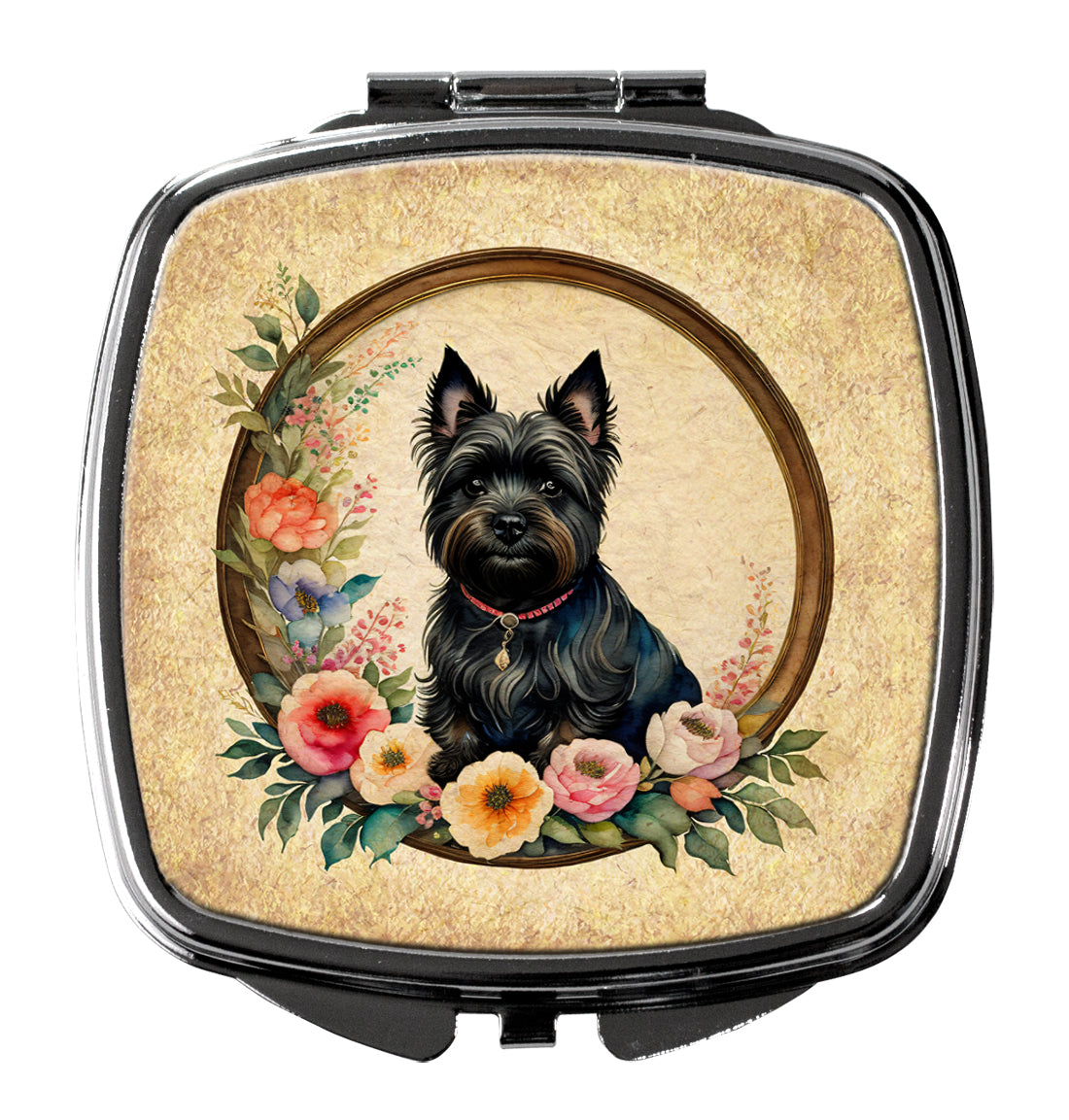 Buy this Cairn Terrier and Flowers Compact Mirror