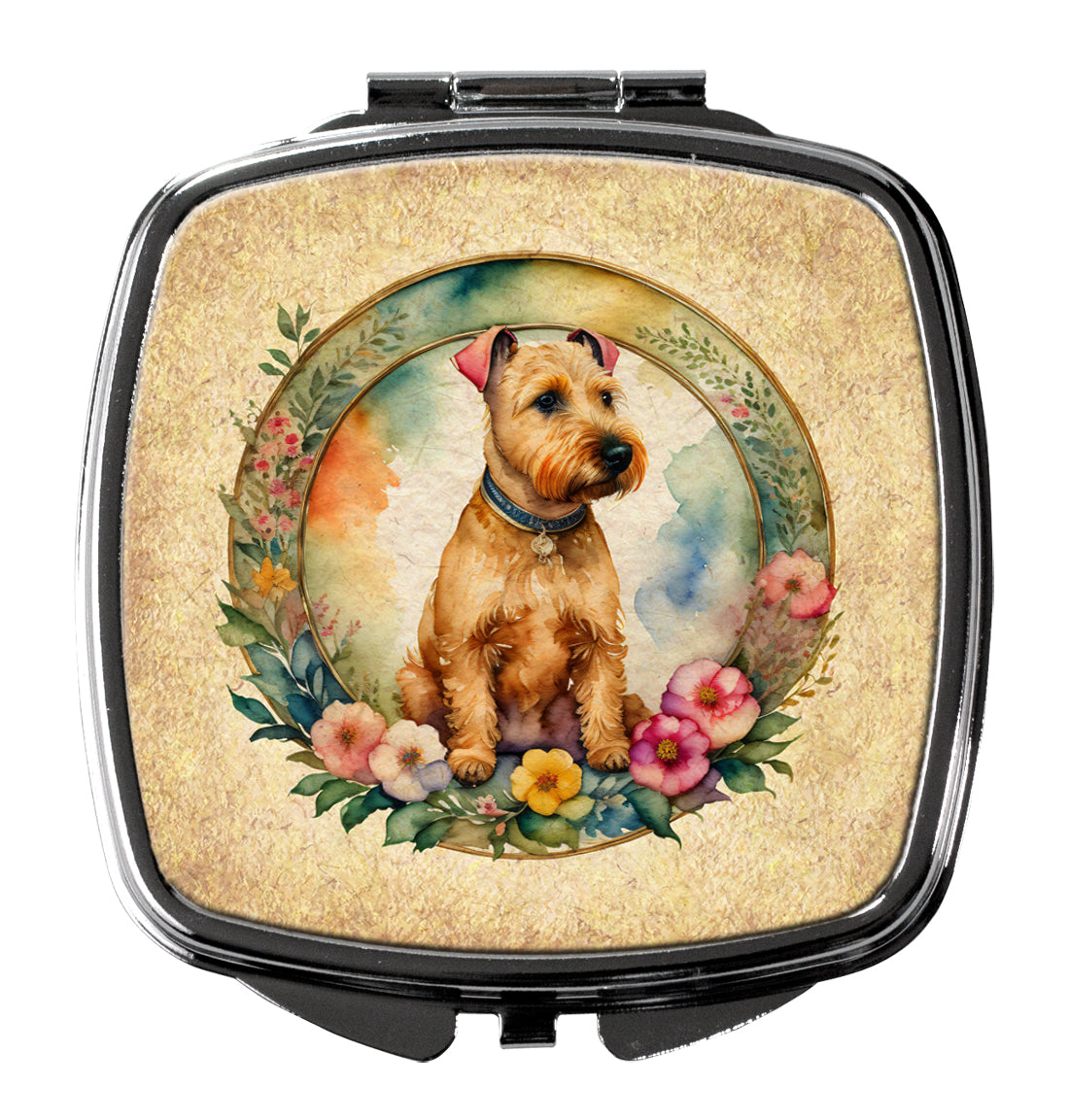 Buy this Lakeland Terrier and Flowers Compact Mirror