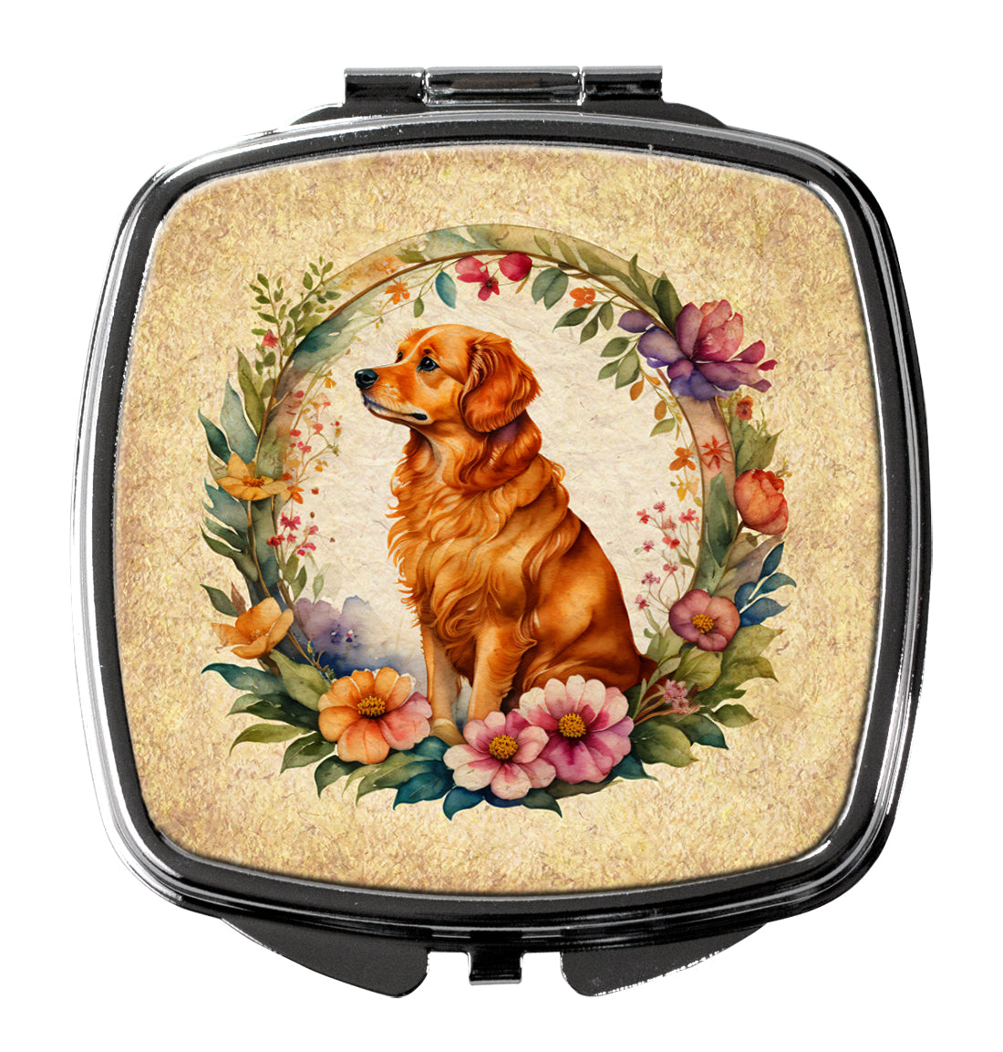 Buy this Nova Scotia Duck Tolling Retriever and Flowers Compact Mirror