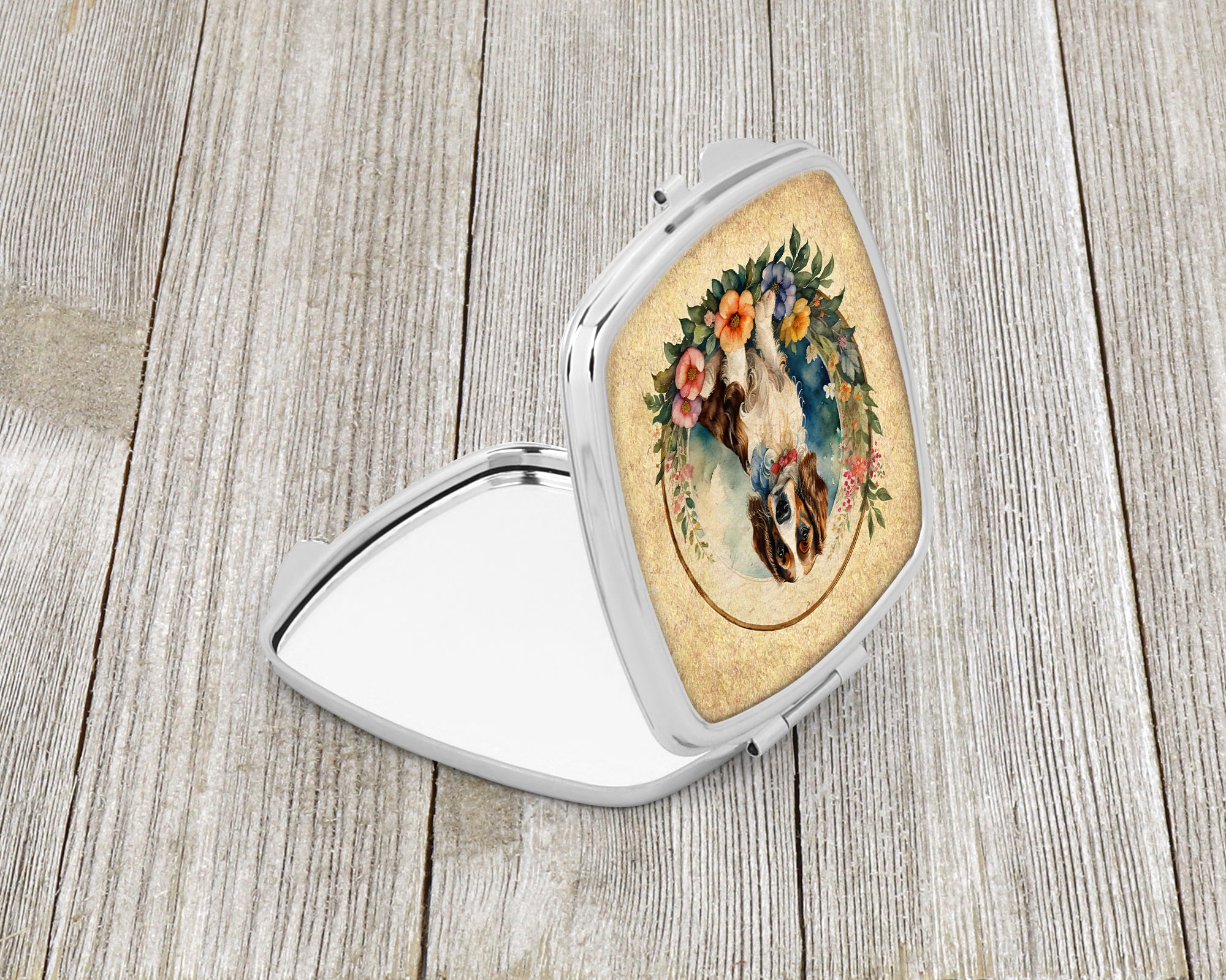 Buy this Welsh Springer Spaniel and Flowers Compact Mirror