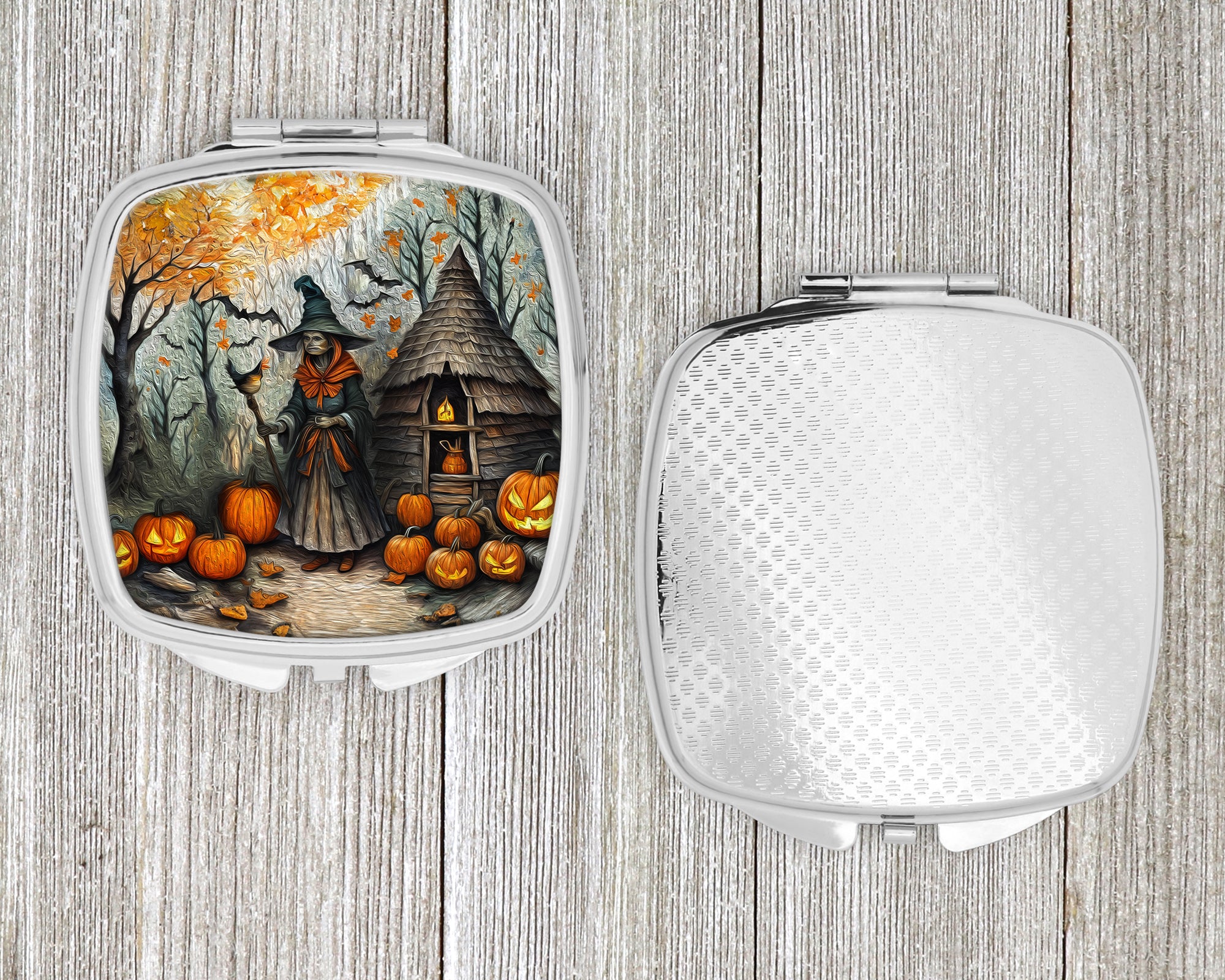 Slavic Witch Spooky Halloween Compact Mirror