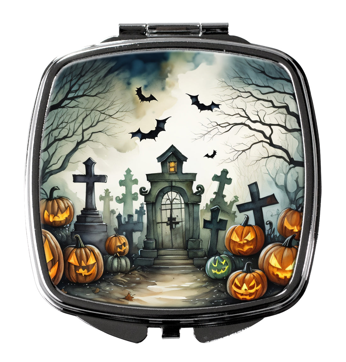 Buy this Graveyard Spooky Halloween Compact Mirror