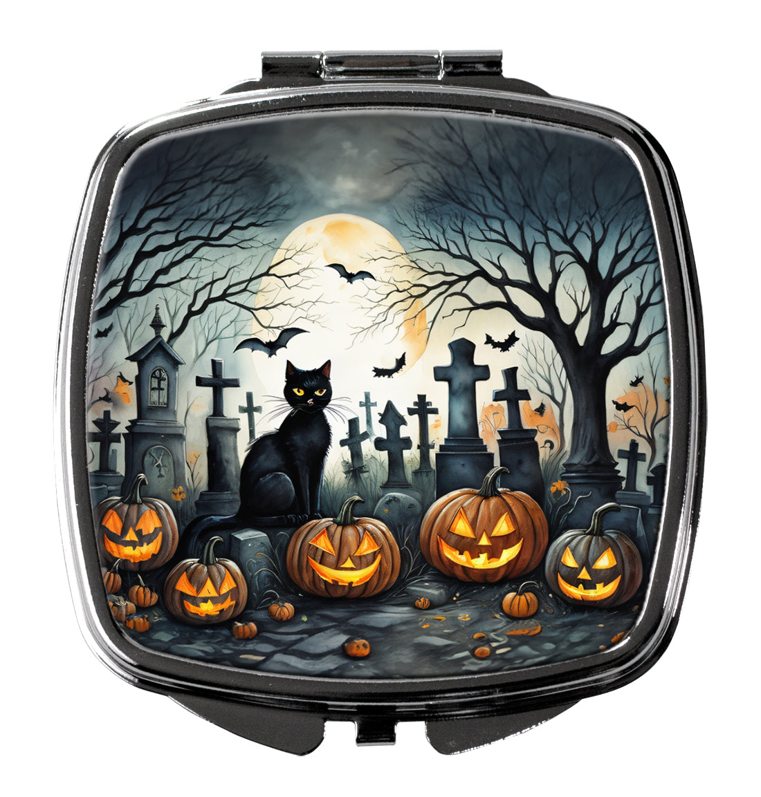 Buy this Black Cat Spooky Halloween Compact Mirror