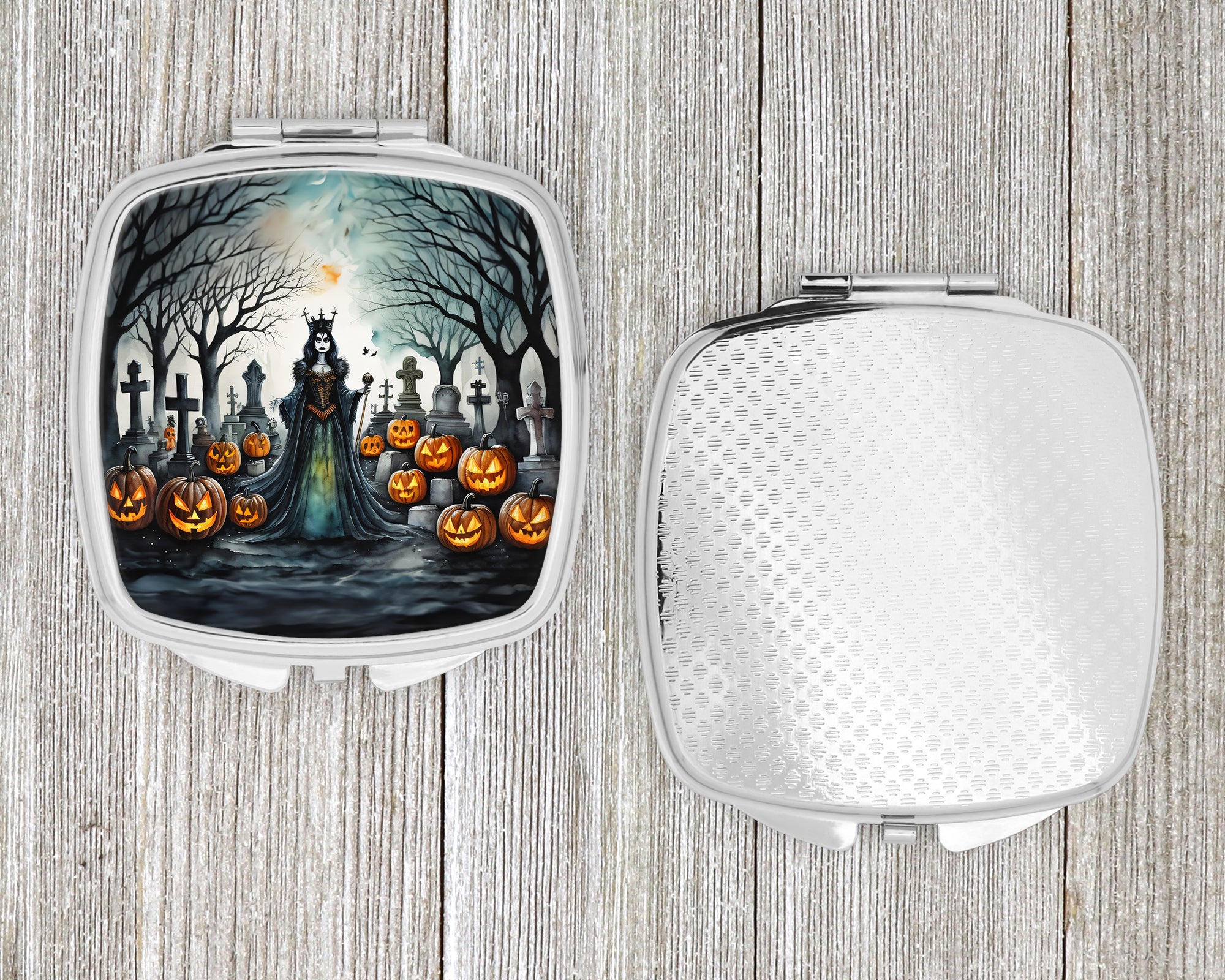 Evil Queen Spooky Halloween Compact Mirror