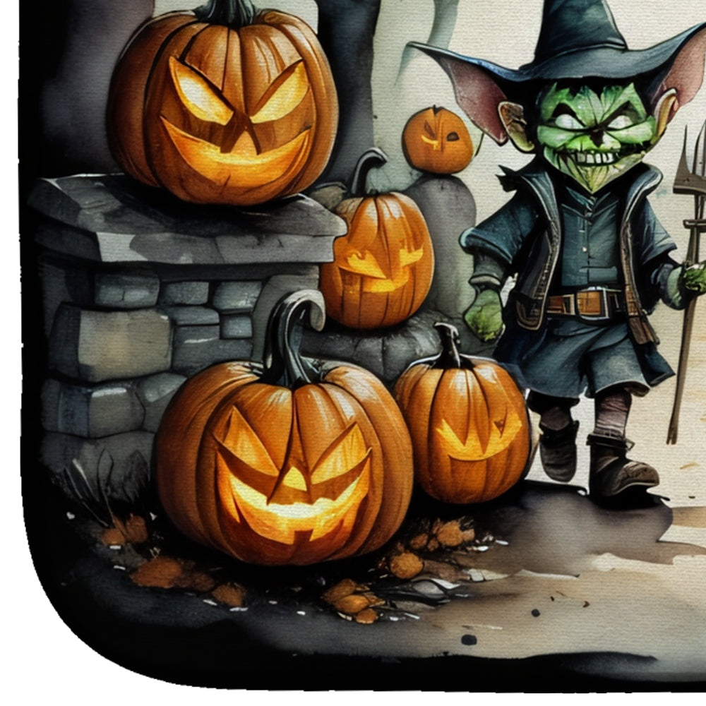 Caroline's Treasures Goblins Spooky Halloween Dish Drying Mat