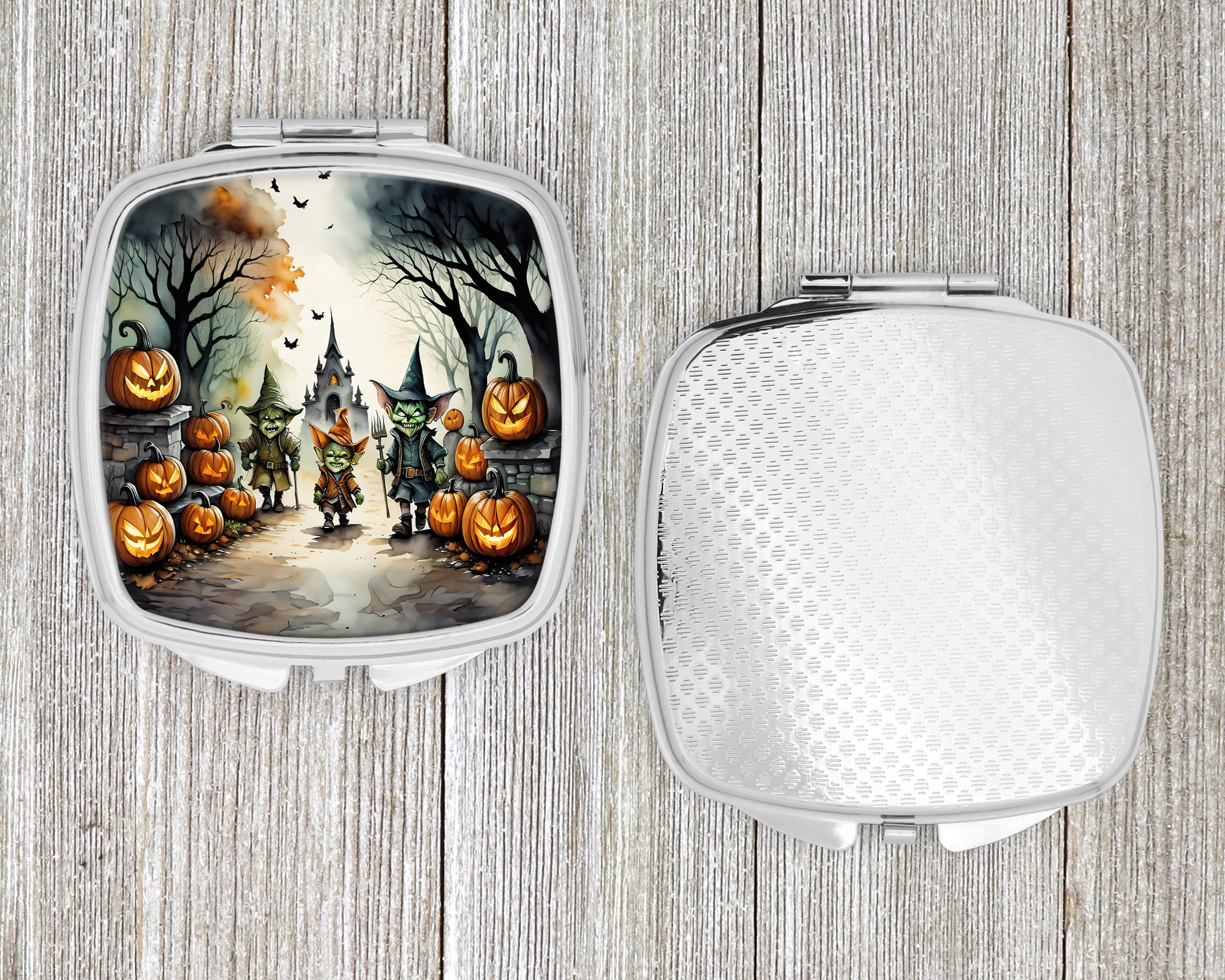 Goblins Spooky Halloween Compact Mirror