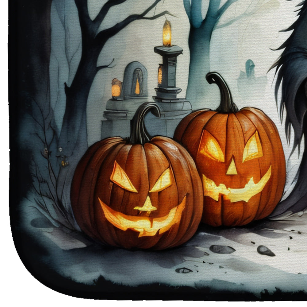 Caroline's Treasures Krampus The Christmas Demon Spooky Halloween Dish Drying Mat