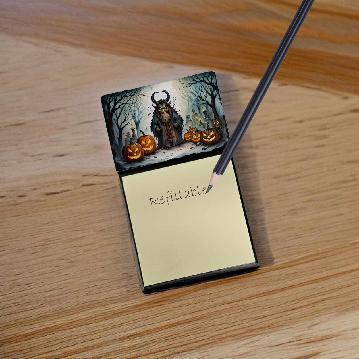 Krampus The Christmas Demon Spooky Halloween Sticky Note Holder