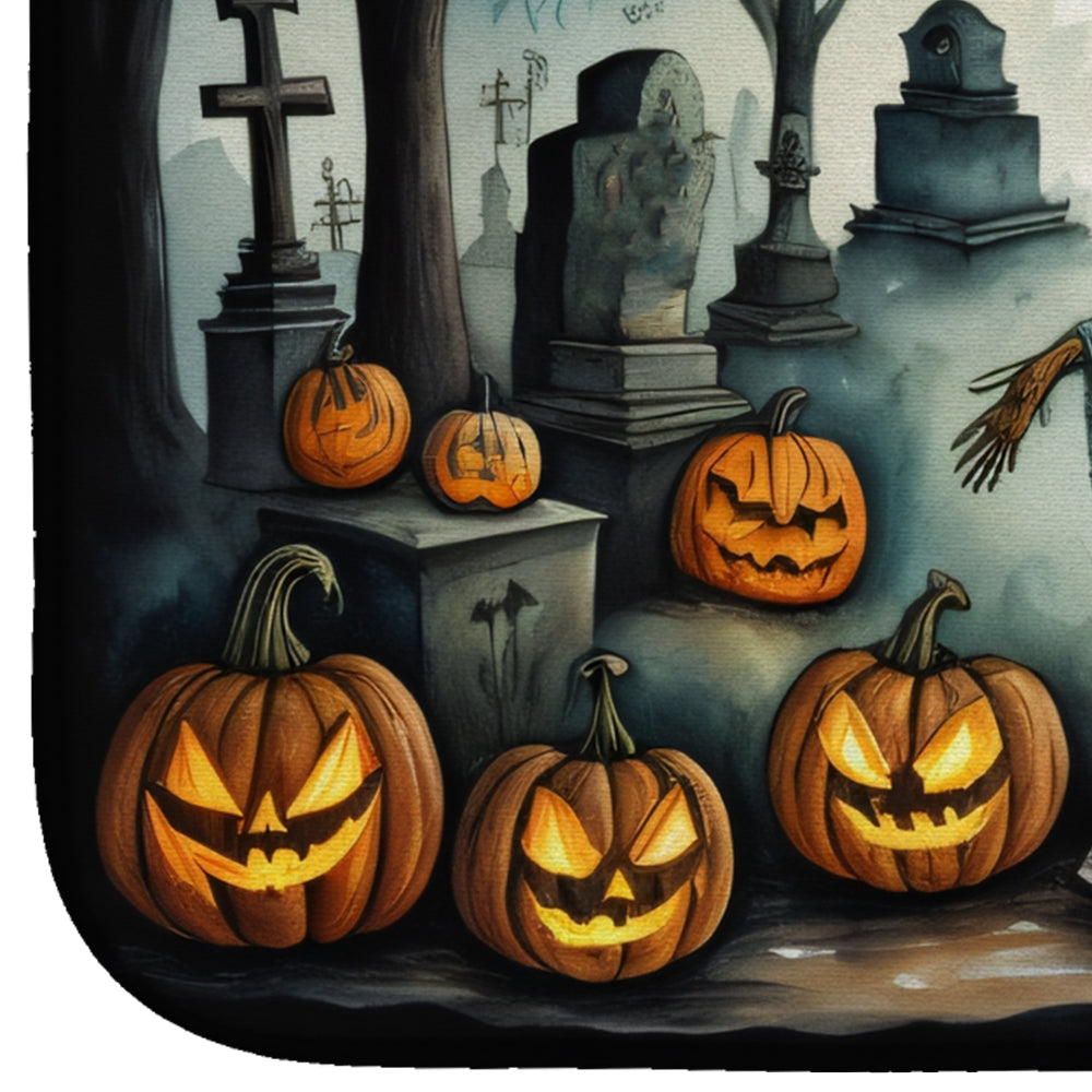 Caroline's Treasures La Llorona Skeleton Spooky Halloween Dish Drying Mat