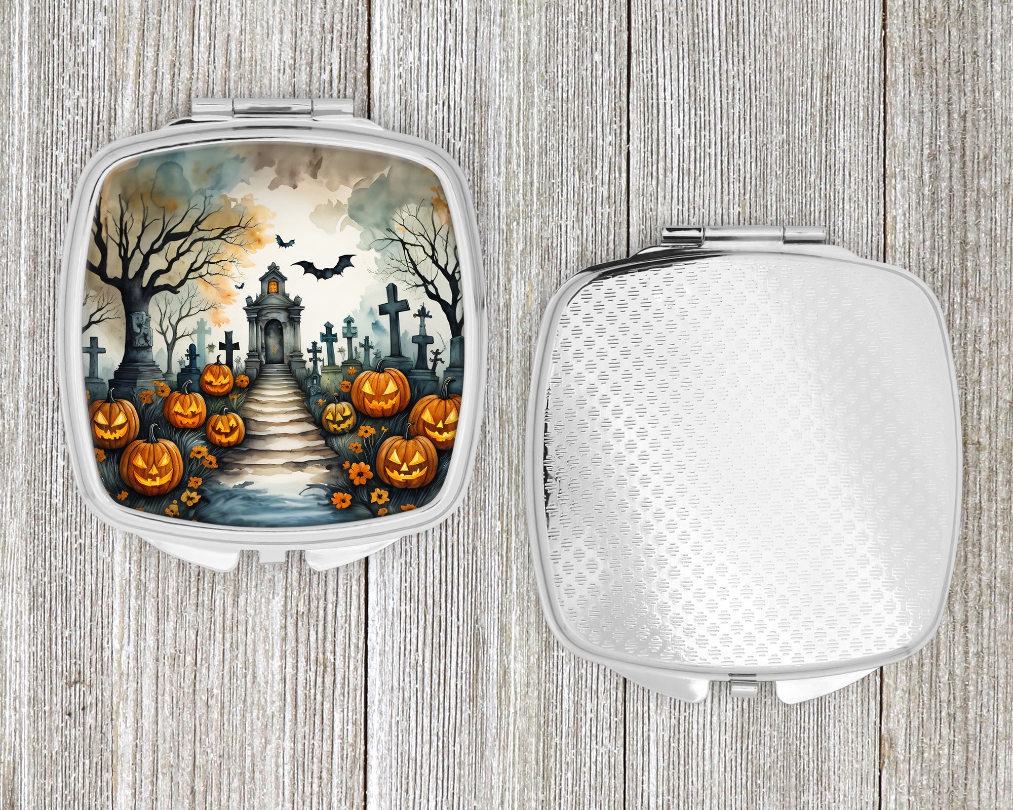 Marigold Spooky Halloween Compact Mirror