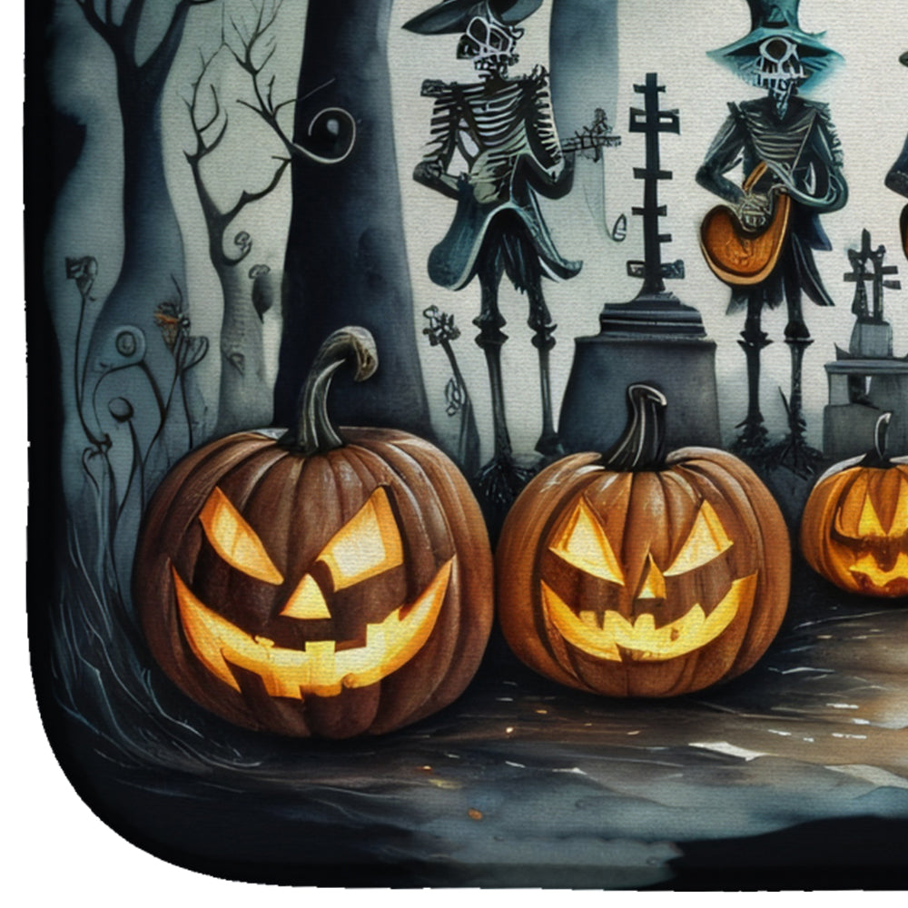 Caroline's Treasures Mariachi Skeleton Band Spooky Halloween Dish Drying Mat