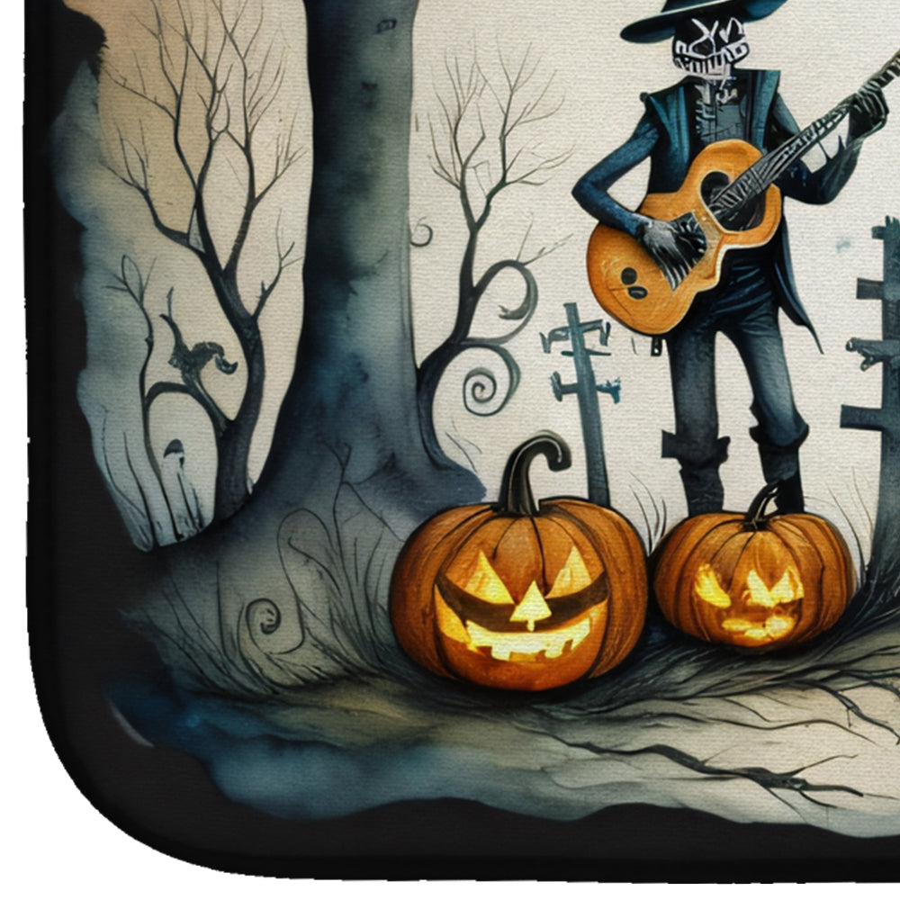 Caroline's Treasures Mariachi Skeleton Band Spooky Halloween Dish Drying Mat