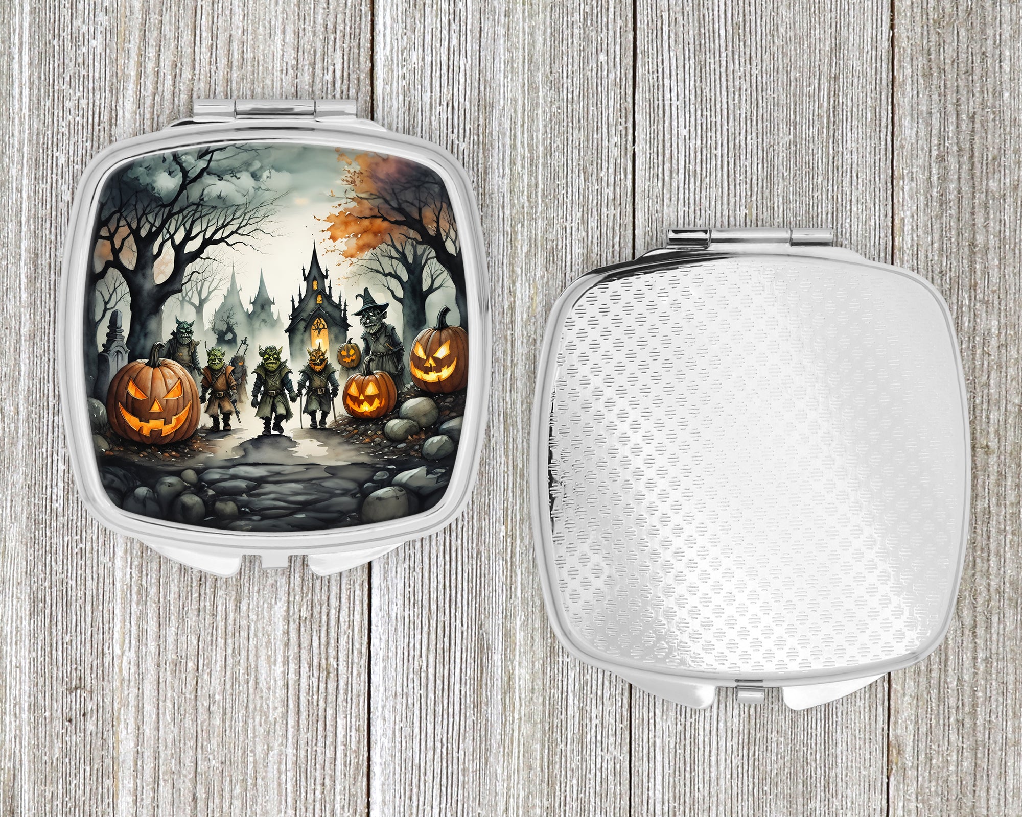 Orcs Spooky Halloween Compact Mirror
