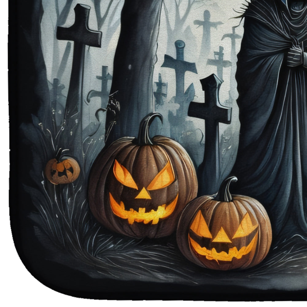 Caroline's Treasures The Grim Reaper Spooky Halloween Dish Drying Mat