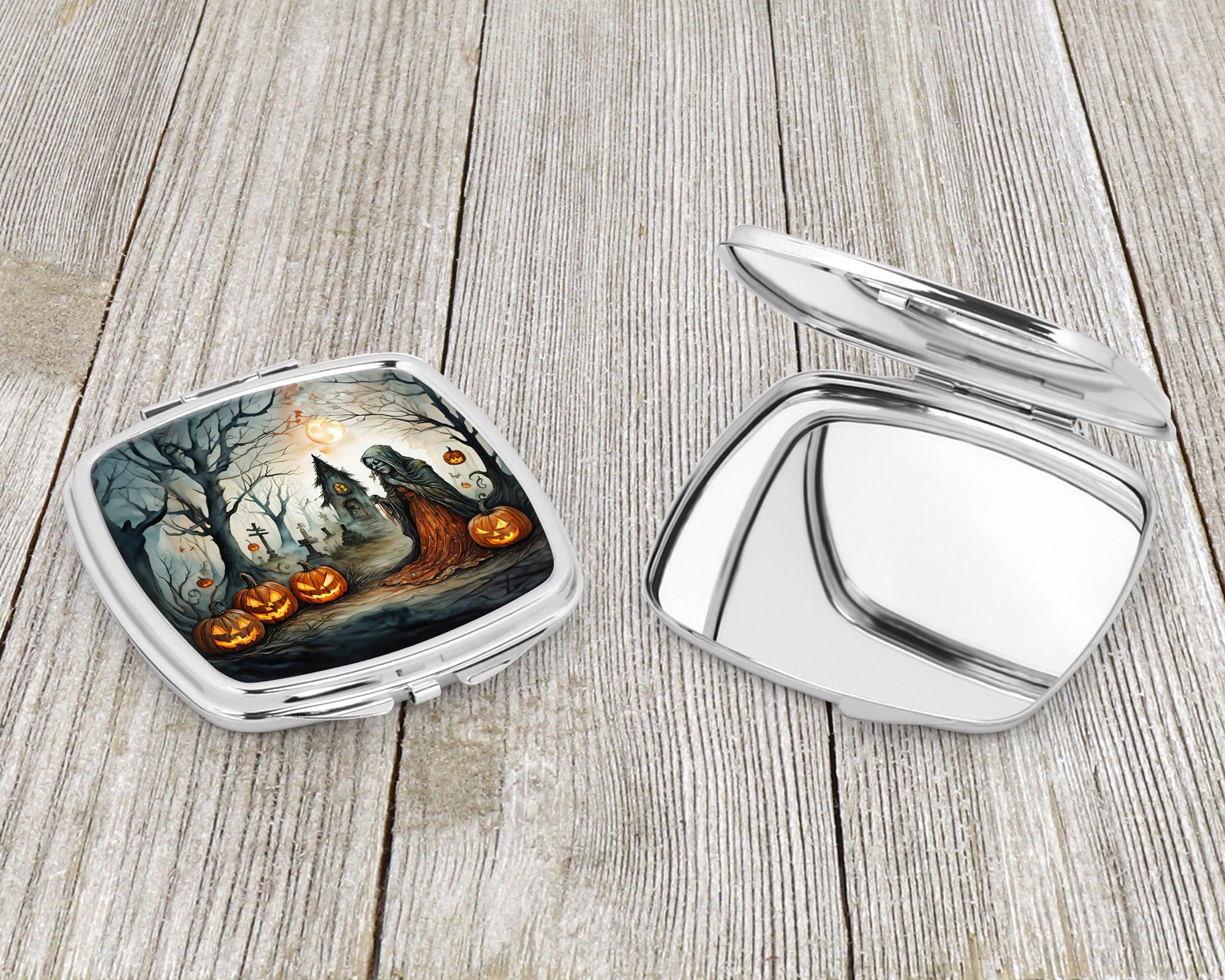 The Weeping Woman Spooky Halloween Compact Mirror