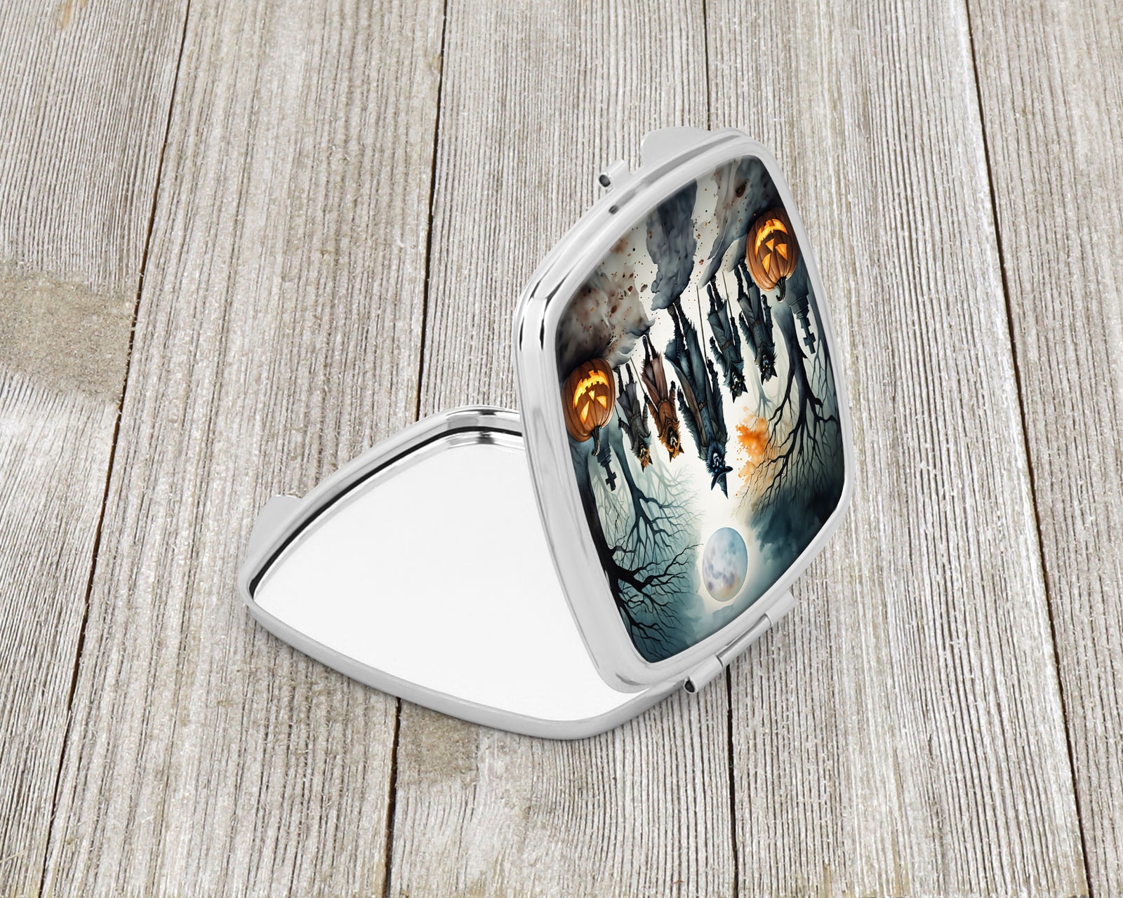 Caroline's Treasures Werewolves Spooky Halloween Compact Mirror – Stylish Purse Mirror with Artistic Covers
