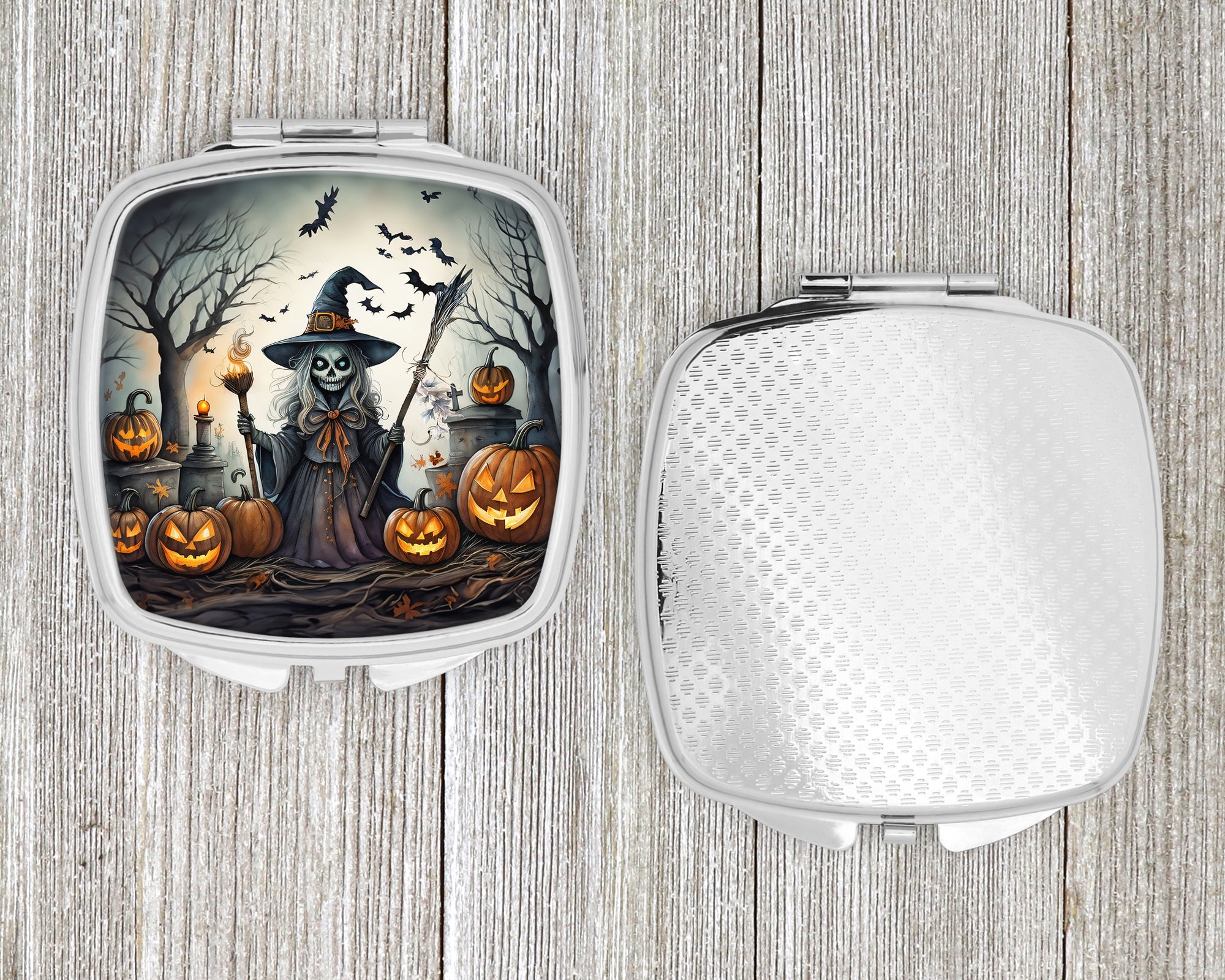 Witch Spooky Halloween Compact Mirror