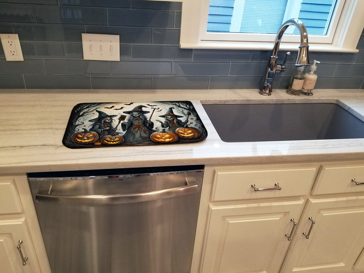 Caroline's Treasures Witches Spooky Halloween Dish Drying Mat