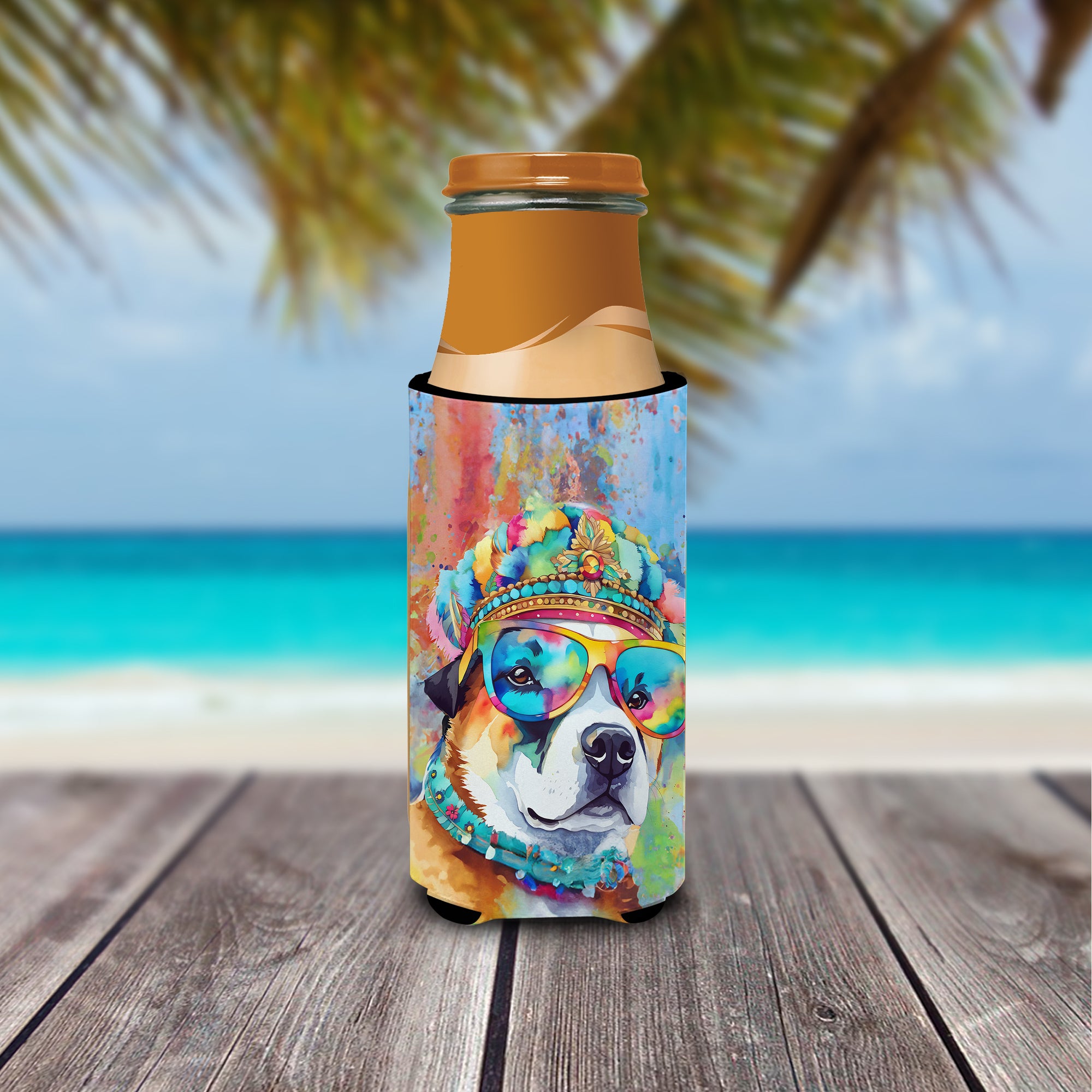 Akita Hippie Dawg Hugger for Ultra Slim Cans