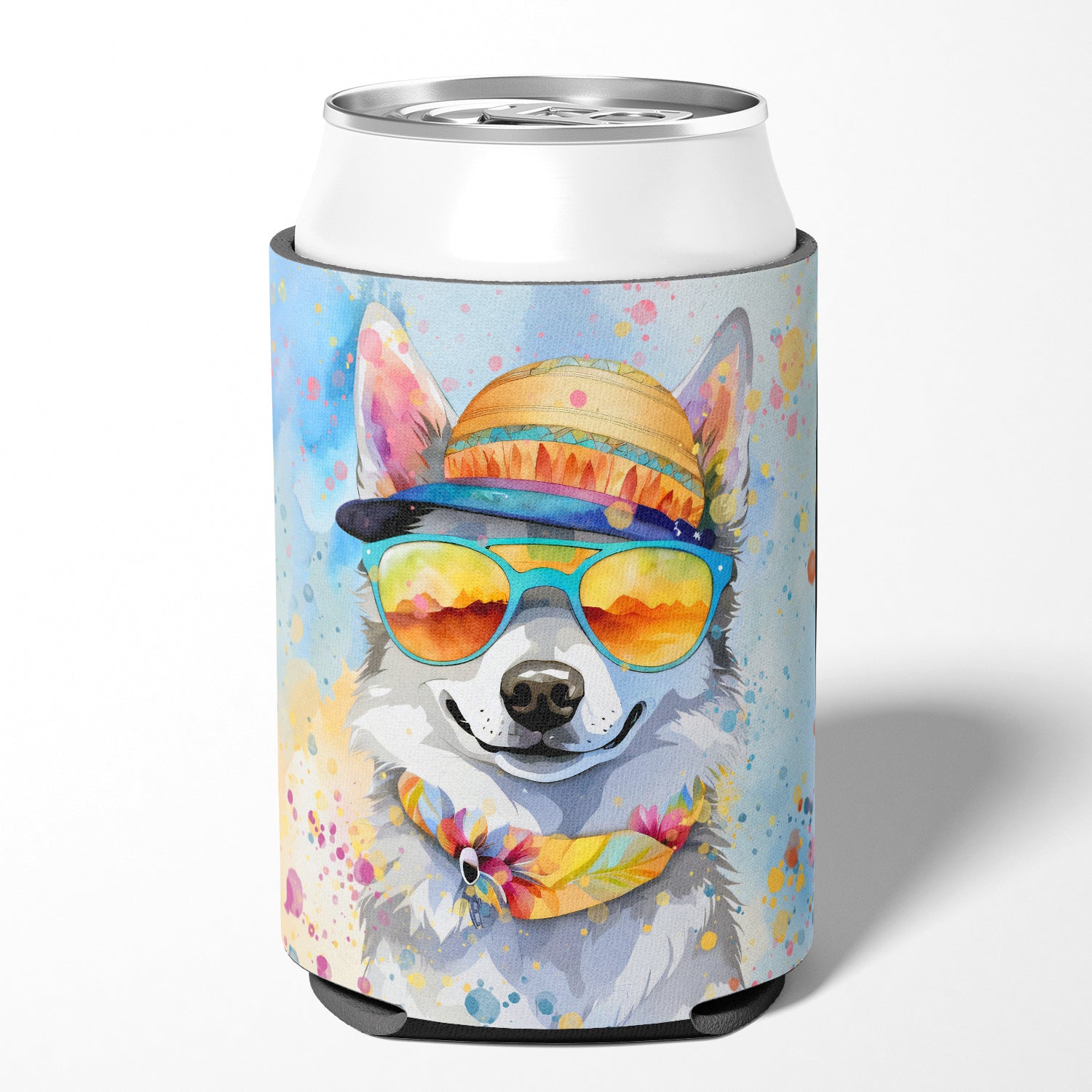 Caroline's Treasures Alaskan Klee Kai Hippie Dawg Can or Bottle Hugger
