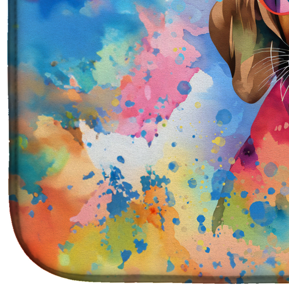 Caroline's Treasures Beagle Hippie Dawg Dish Drying Mat