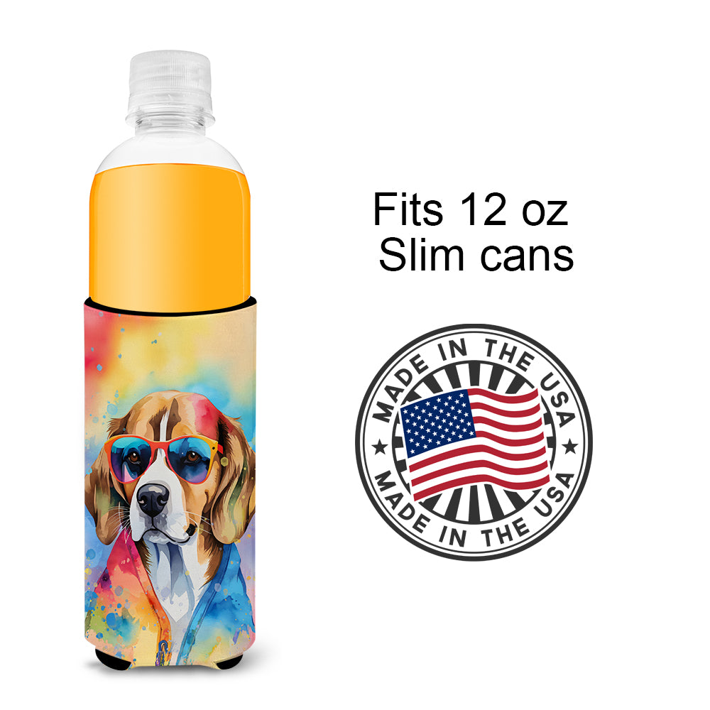 Beagle Hippie Dawg Hugger for Ultra Slim Cans