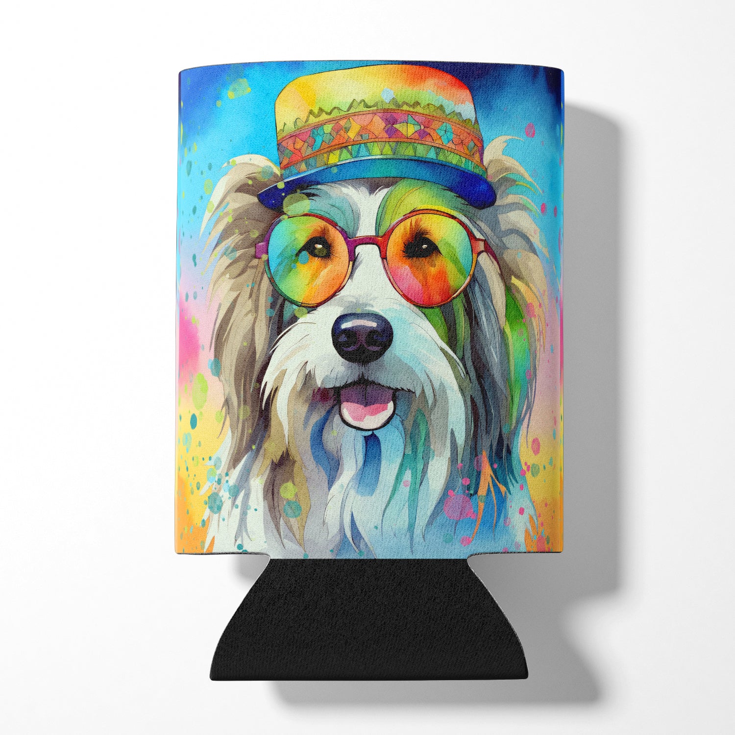 Buy this Bearded Collie Hippie Dawg Can or Bottle Hugger