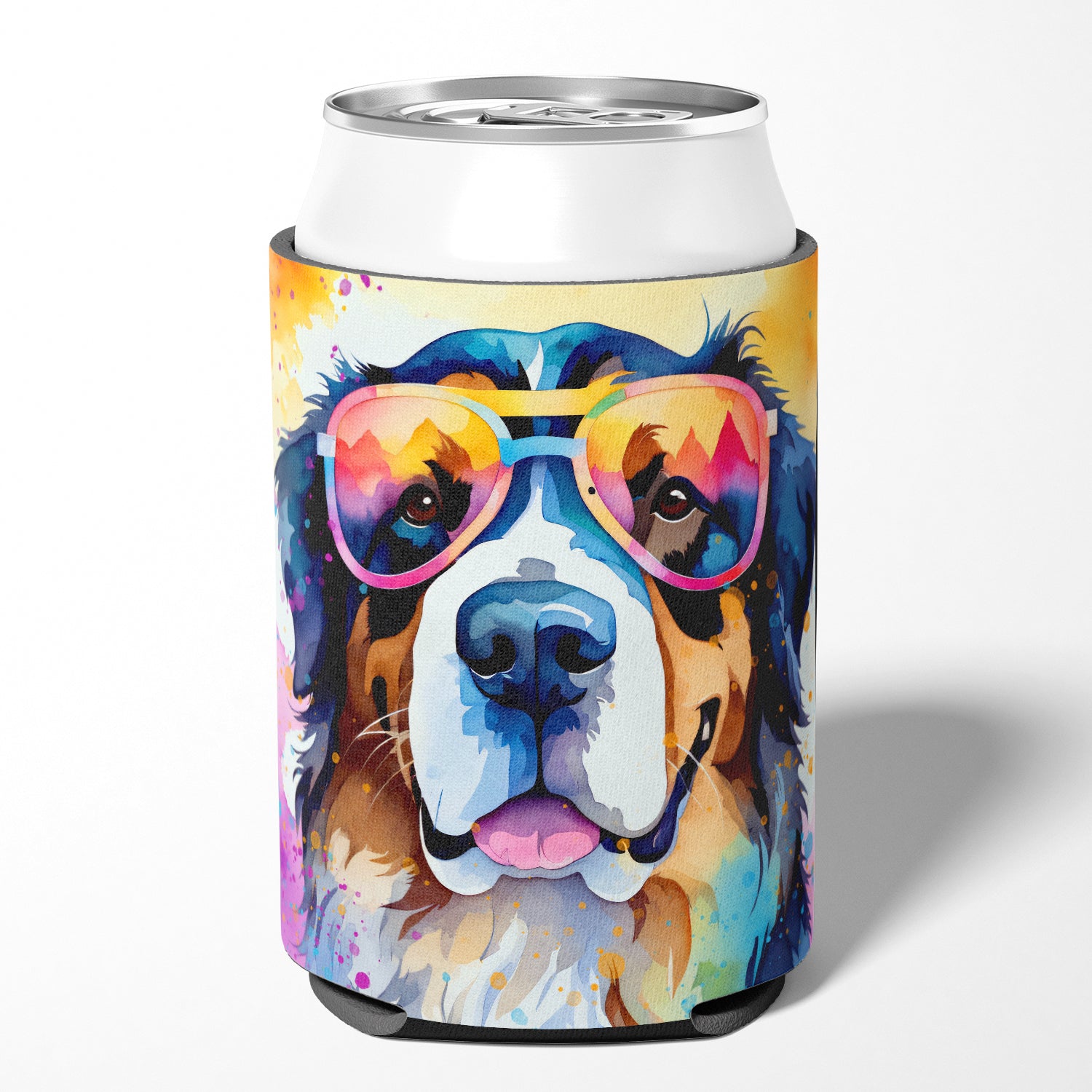 Caroline's Treasures Bernese Mountain Dog Hippie Dawg Can or Bottle Hugger