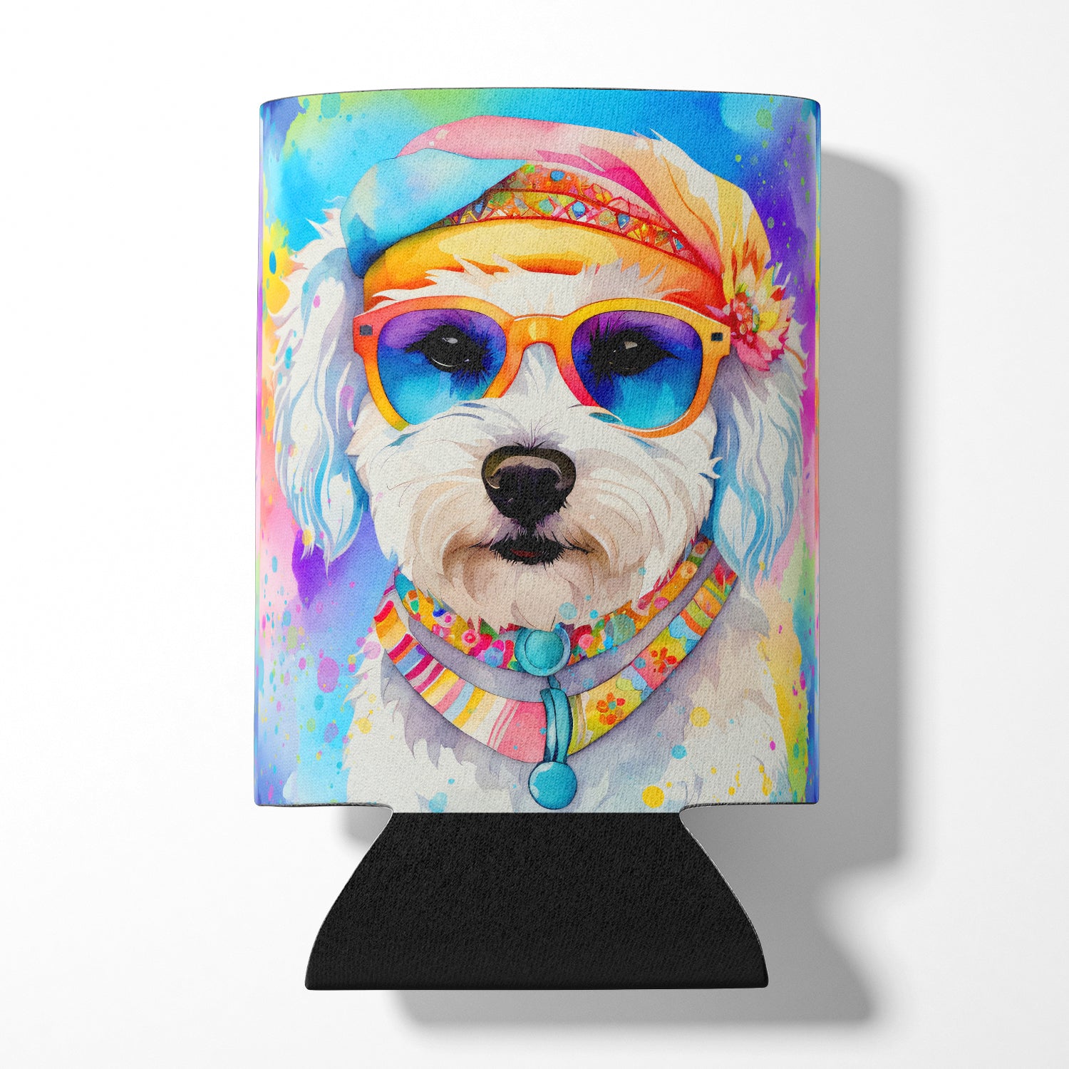 Buy this Bichon Frise Hippie Dawg Can or Bottle Hugger